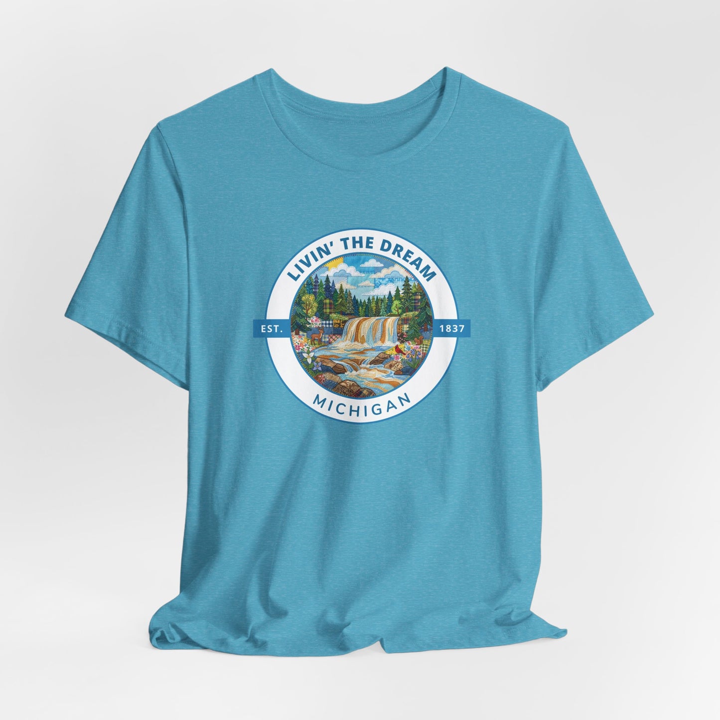 Michigan 'Livin' the Dream' Waterfall Scenic Tee