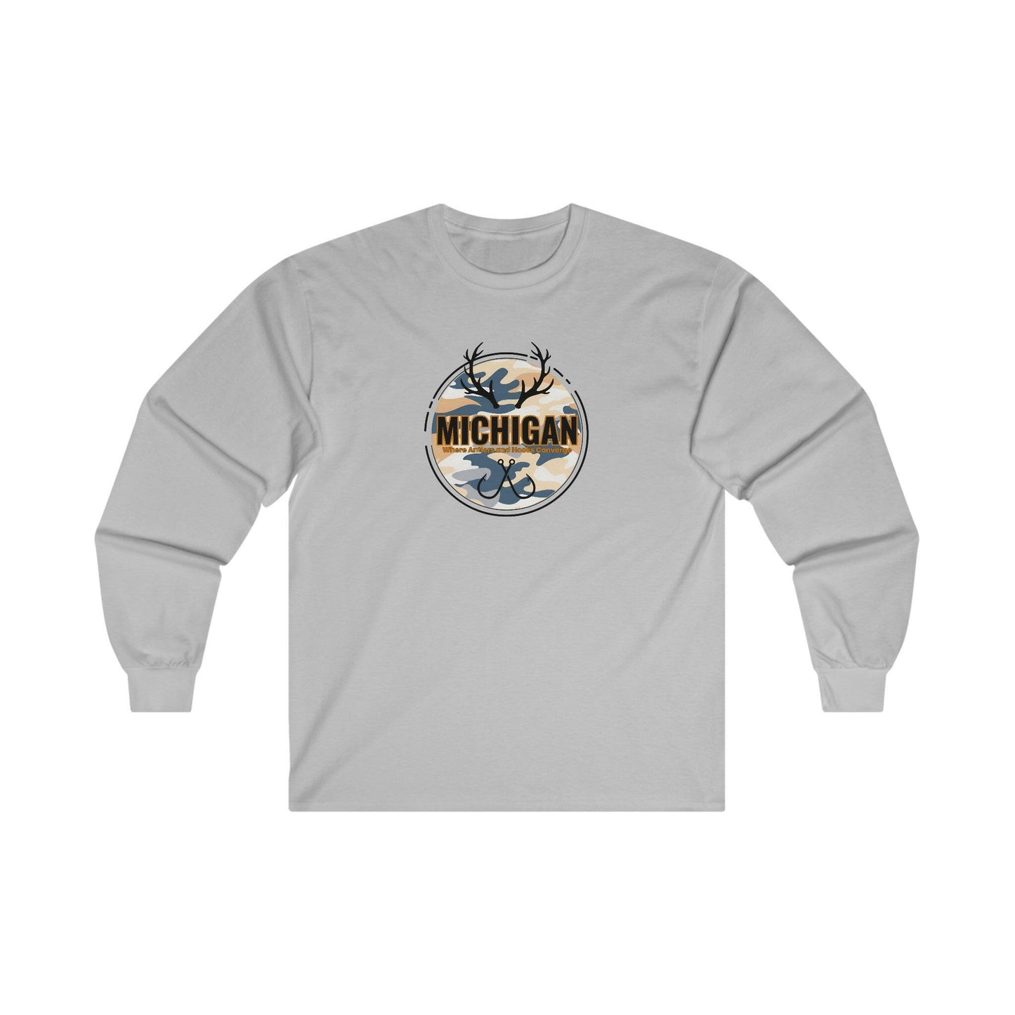 Michigan Antler & Hook Unisex Long Sleeve Tee