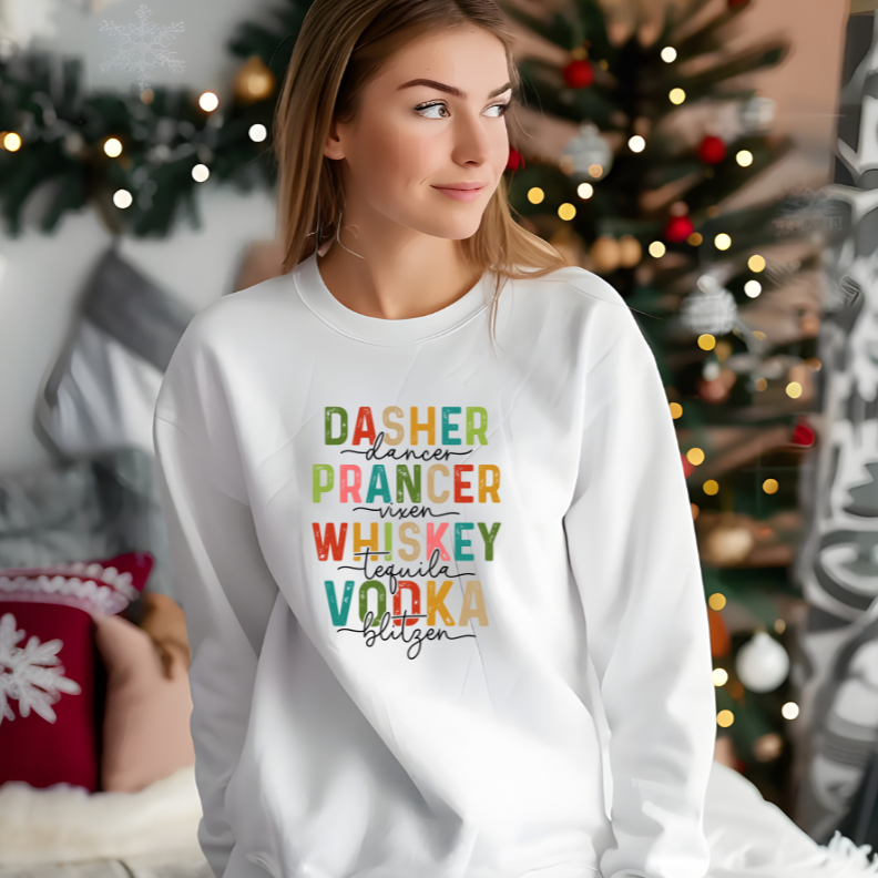 On Dasher On Vixen Christmas Sweatshirt