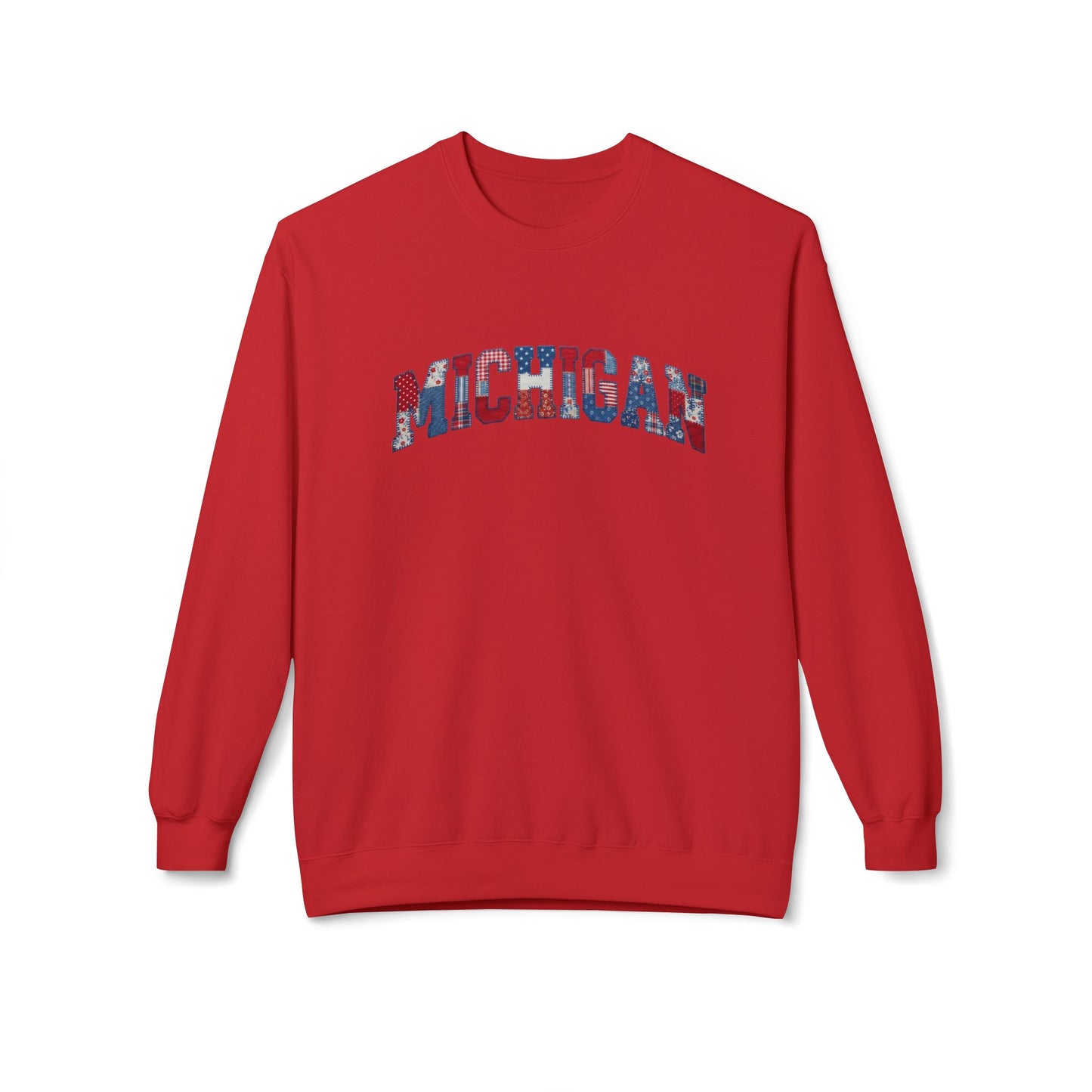 Michigan Patriotic Patchwork Sweatshirt