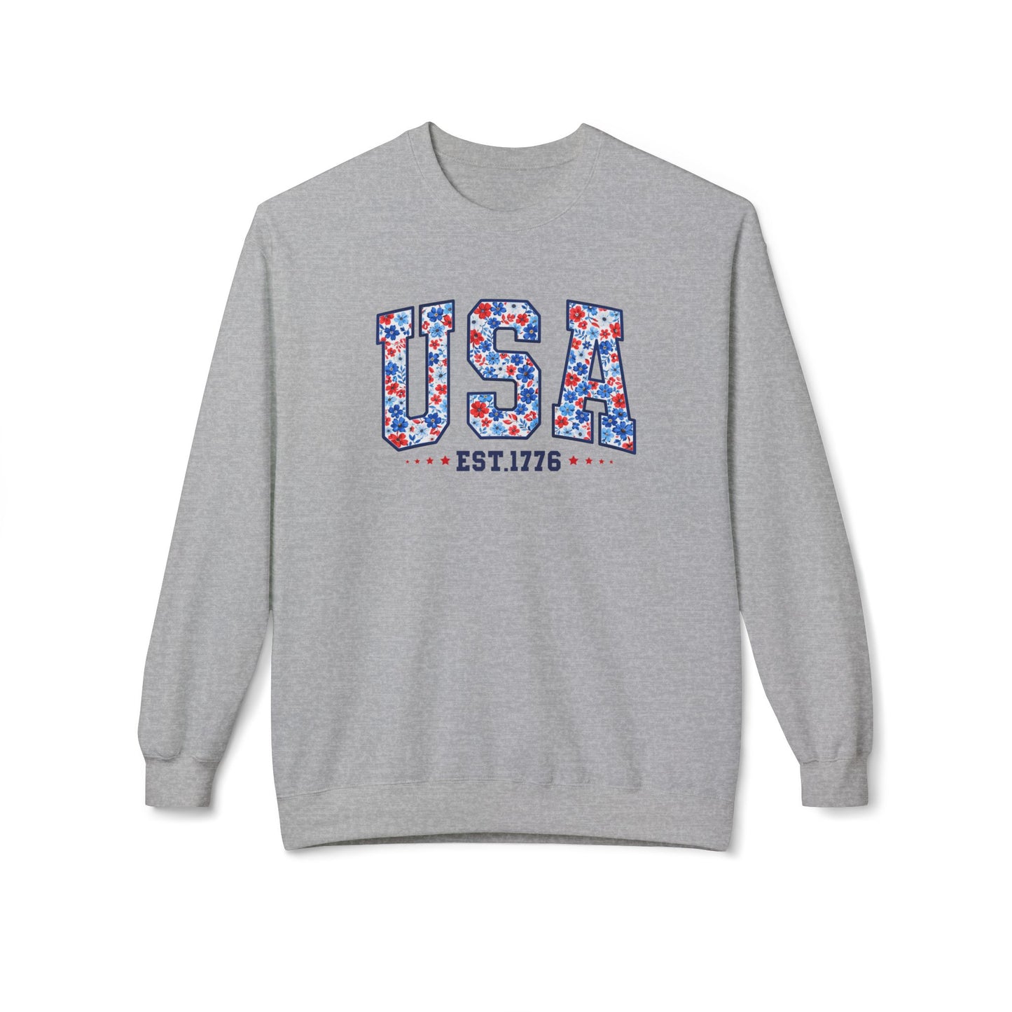 USA Floral Crewneck Sweatshirt