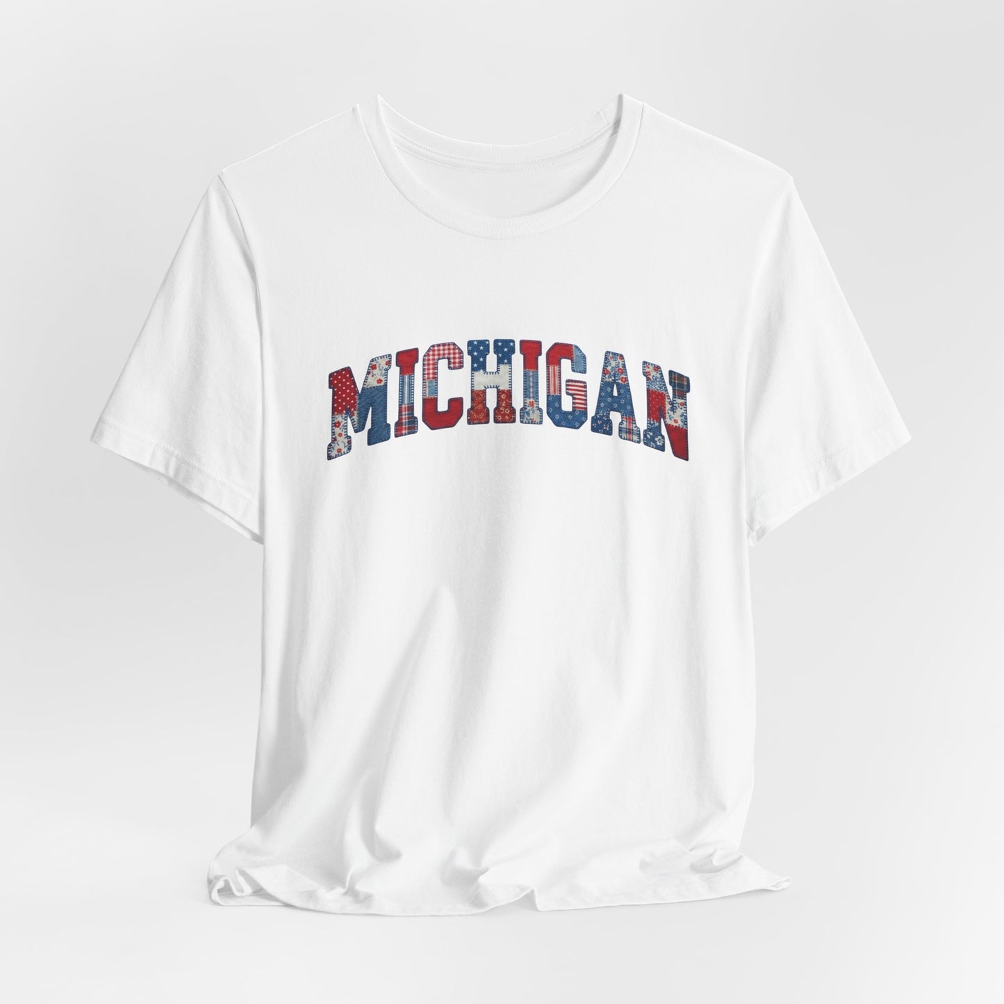 Michigan Patriotic Patchwork Tee
