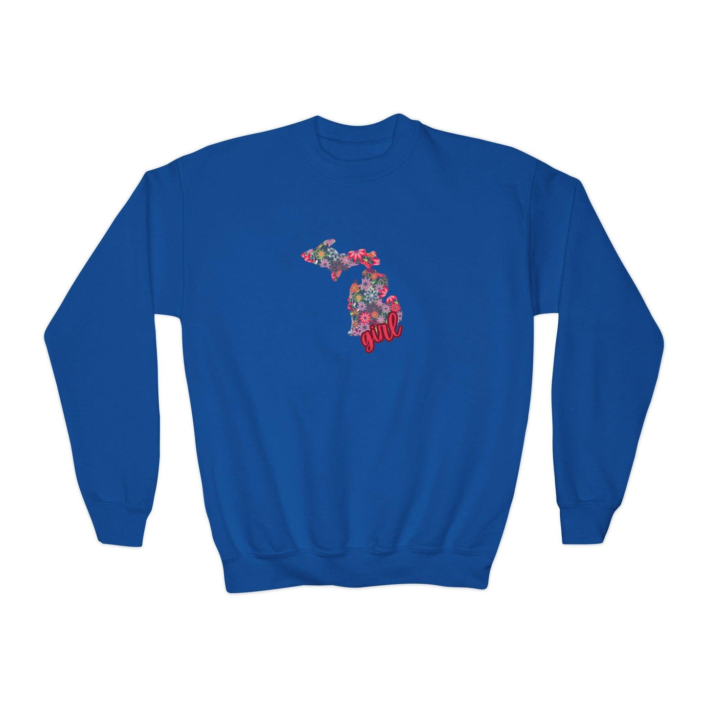 Lil' Michigan Girl Youth Crewneck Sweatshirt