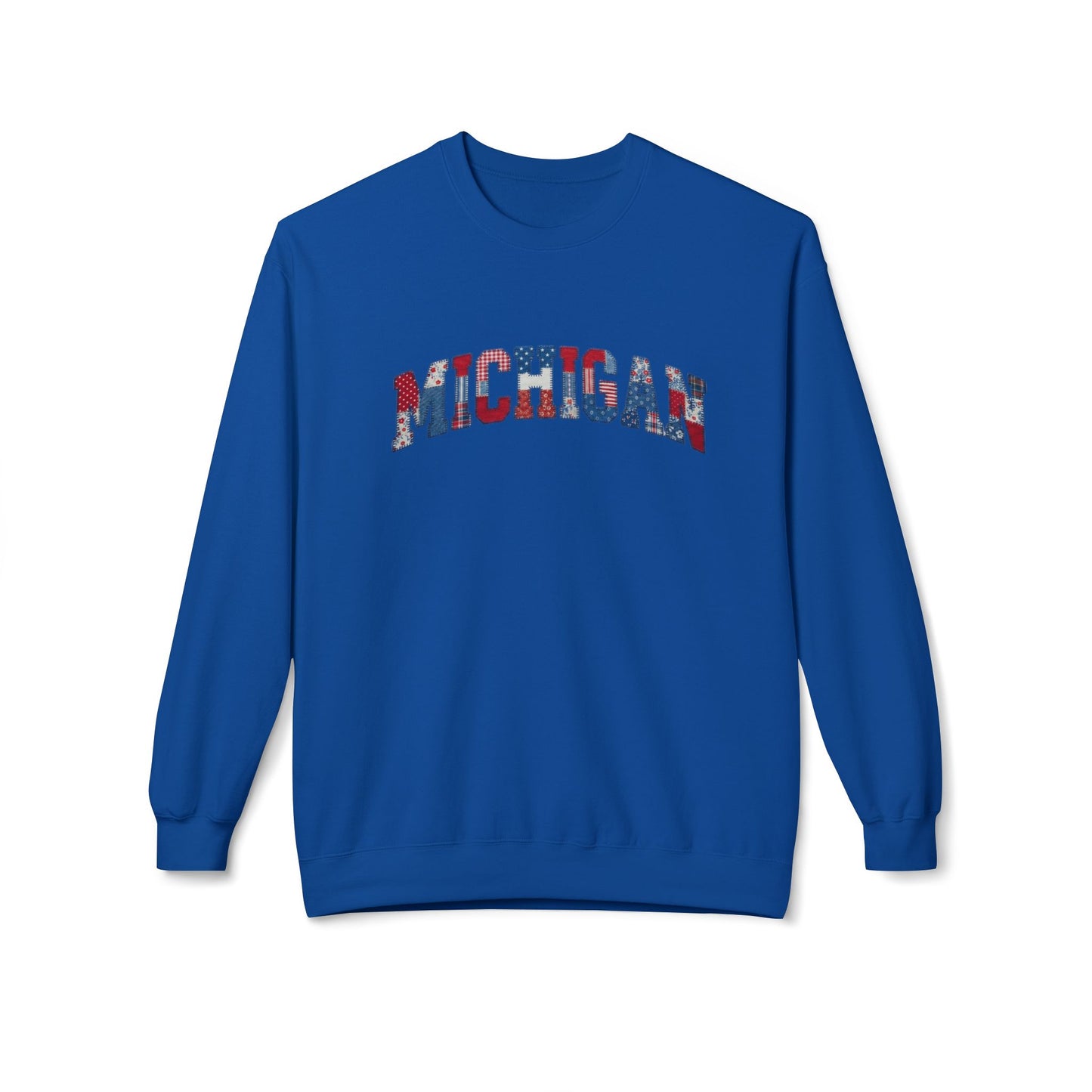 Michigan Patriotic Patchwork Sweatshirt