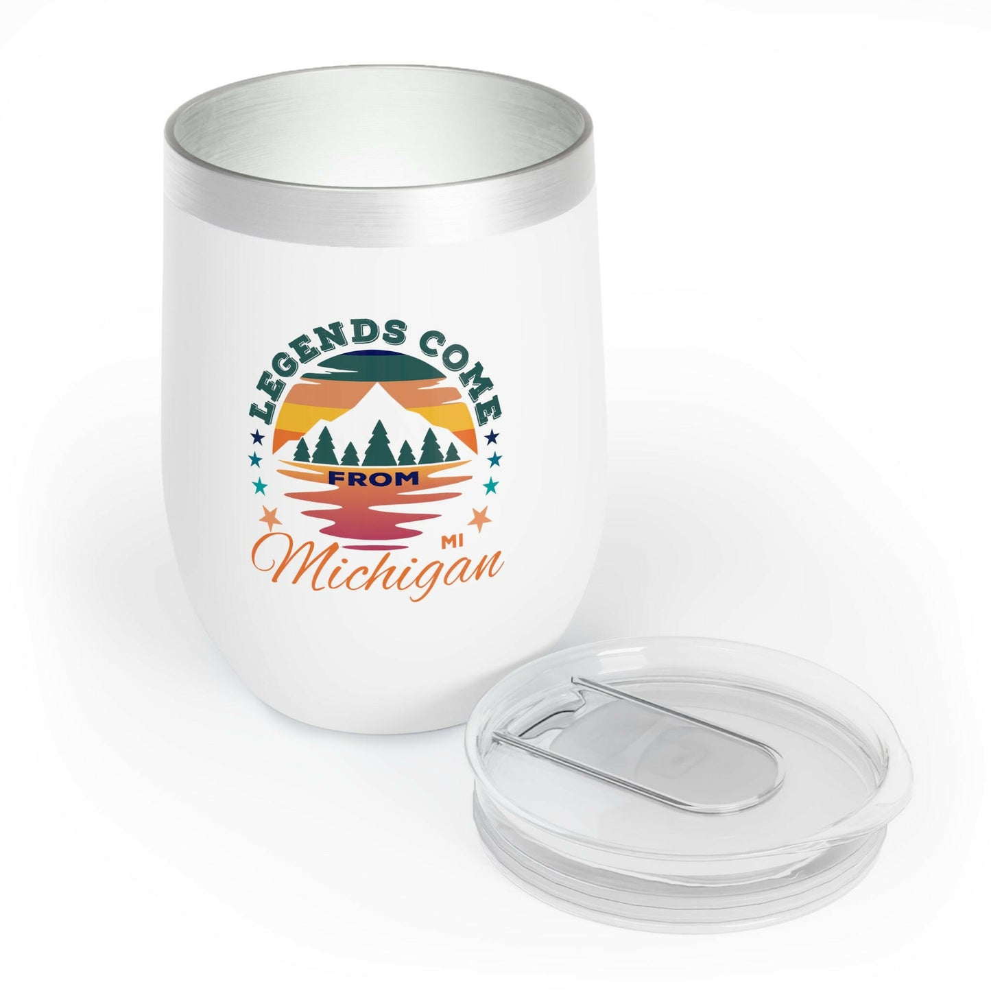 Legends Come from Michigan Chill Wine Tumbler
