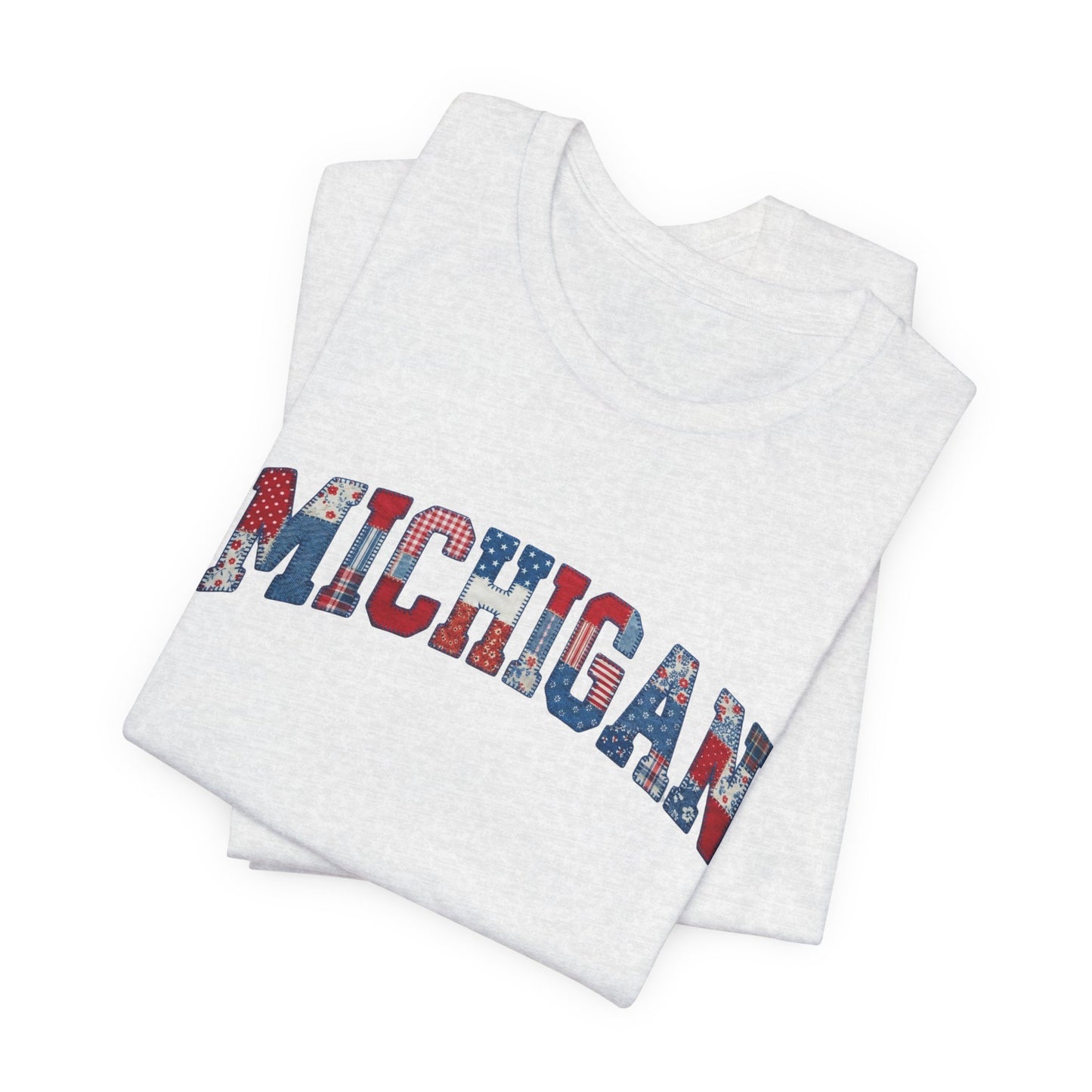 Michigan Patriotic Patchwork Tee