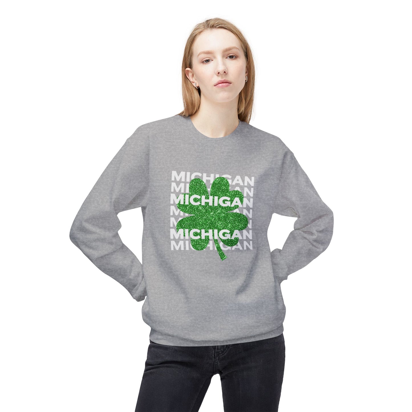 Lucky Looks Good on Michigan Sweatshirt