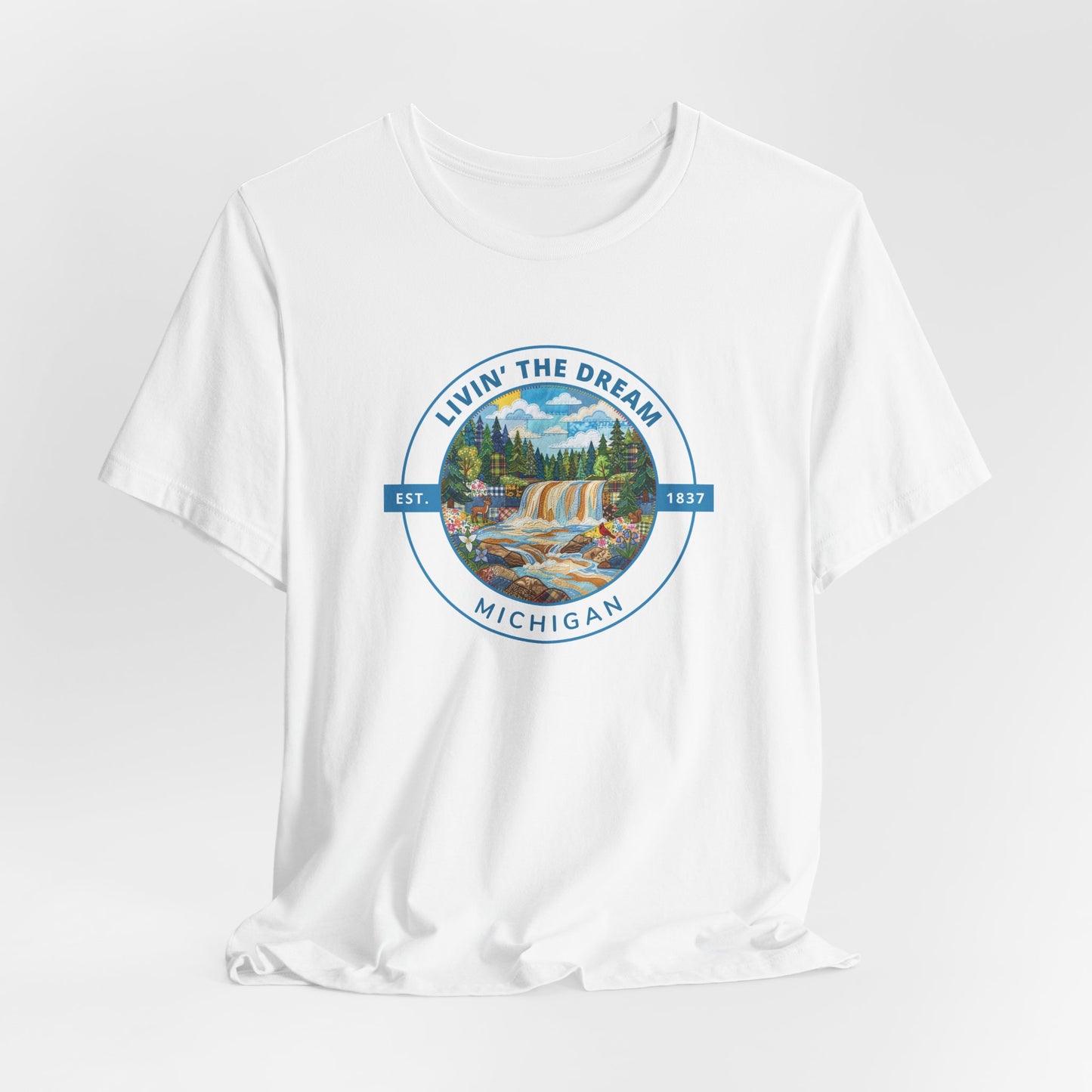 Michigan 'Livin' the Dream' Waterfall Scenic Tee