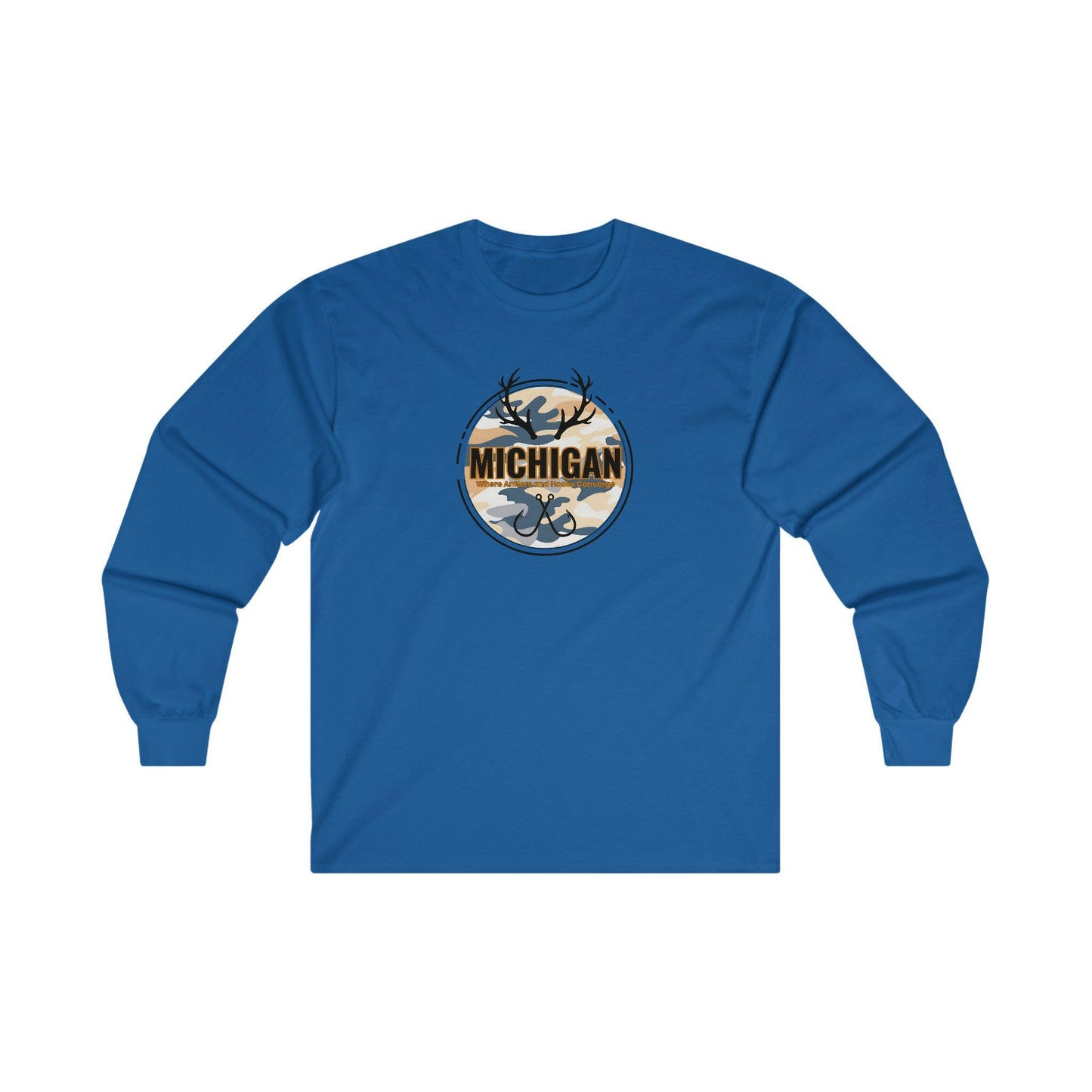 Michigan Antler & Hook Unisex Long Sleeve Tee