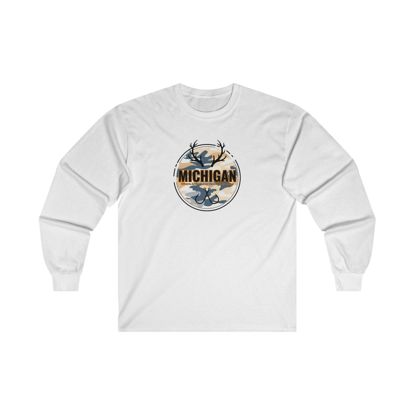 Michigan Antler & Hook Unisex Long Sleeve Tee