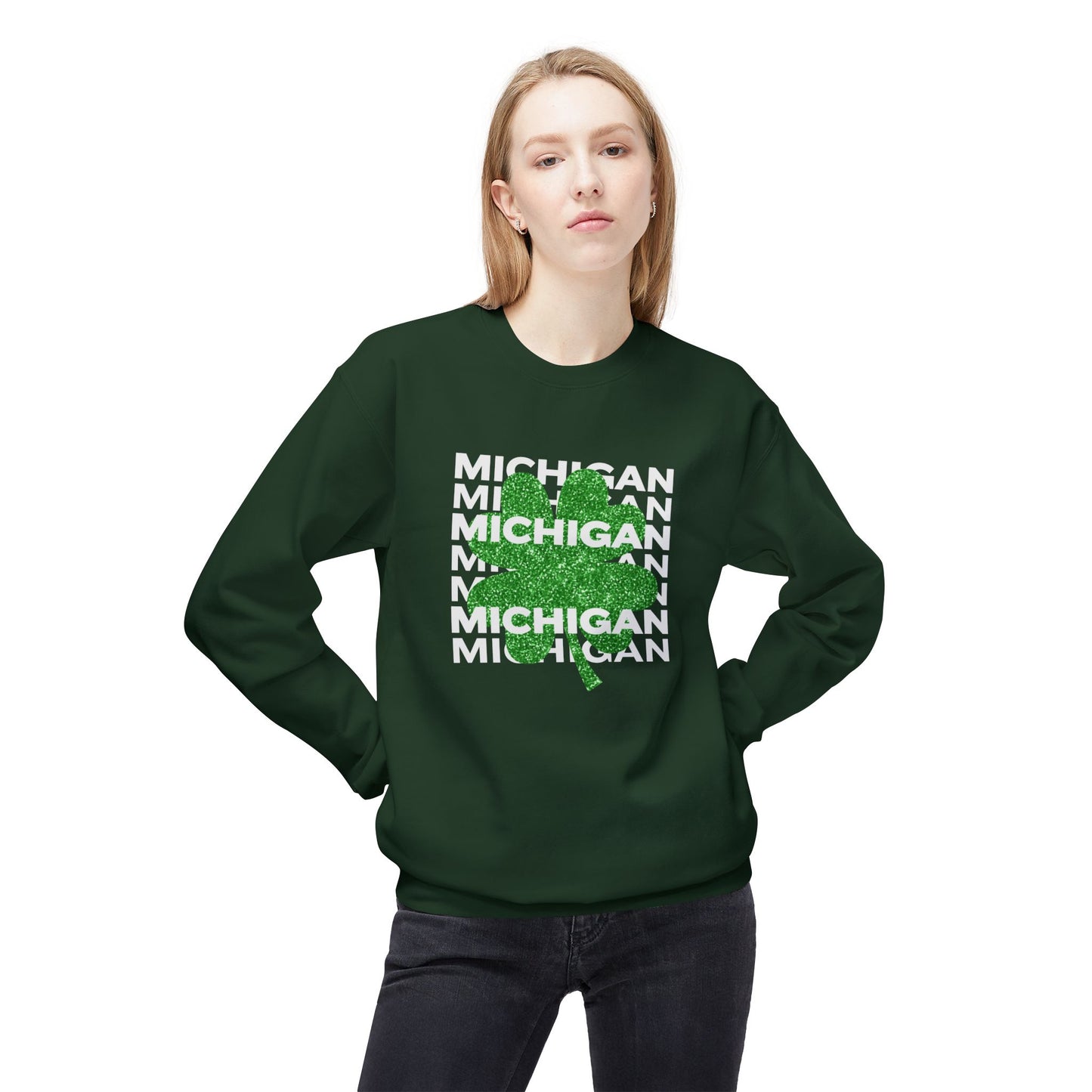 Lucky Looks Good on Michigan Sweatshirt