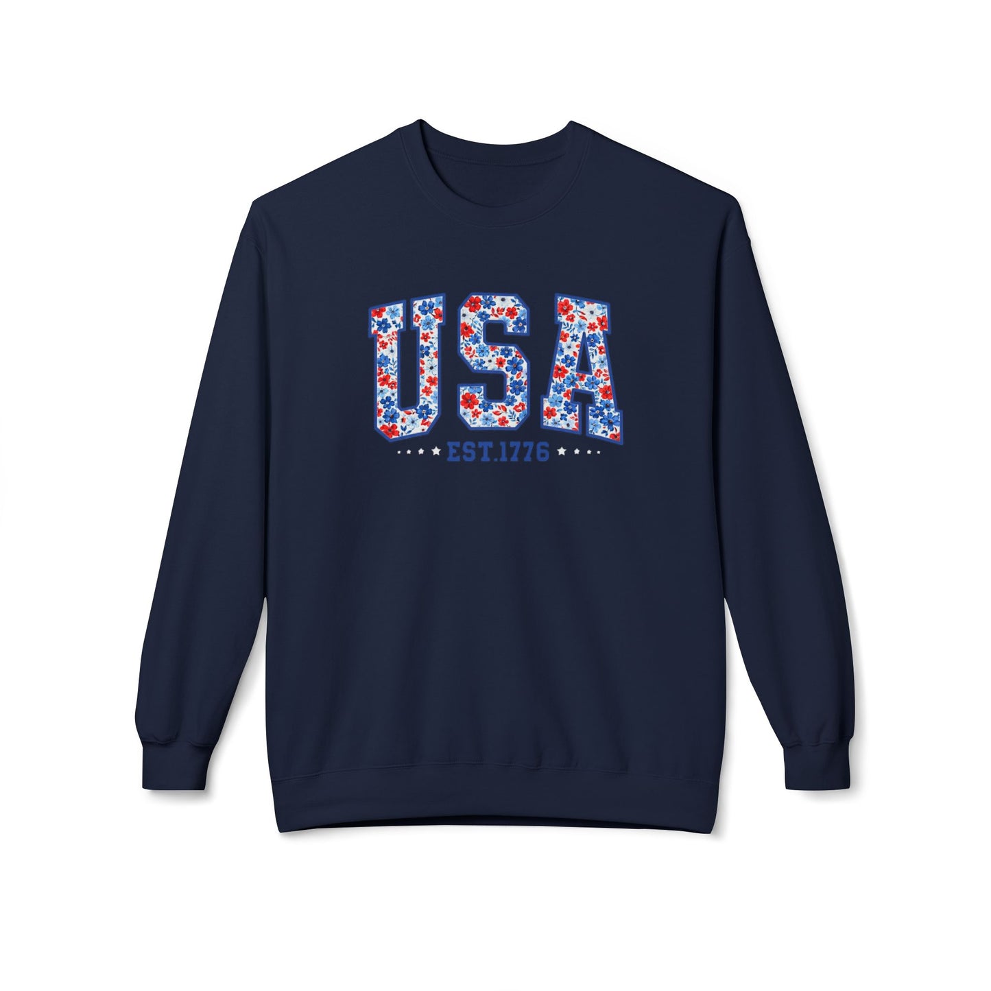 USA Floral Crewneck Sweatshirt