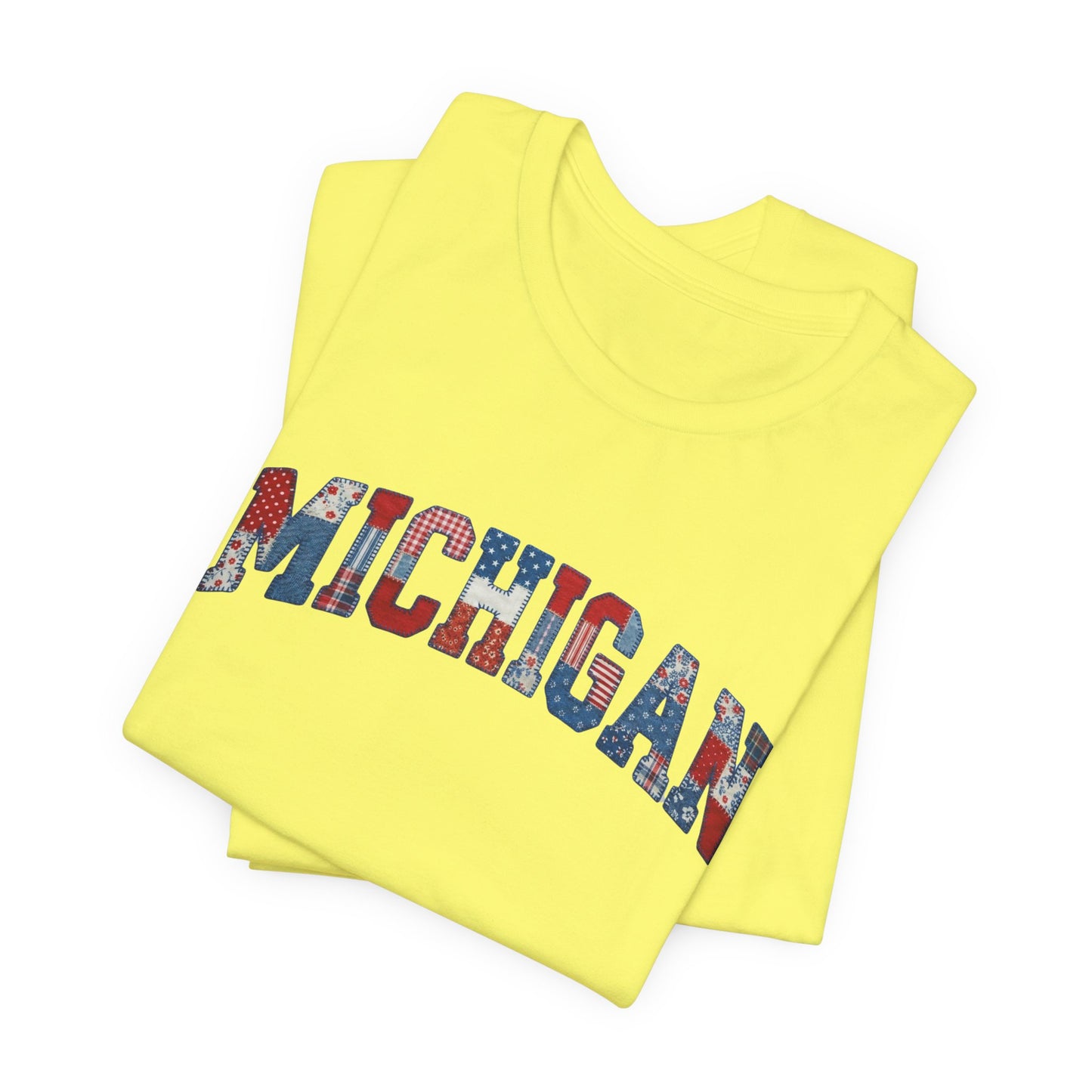 Michigan Patriotic Patchwork Tee