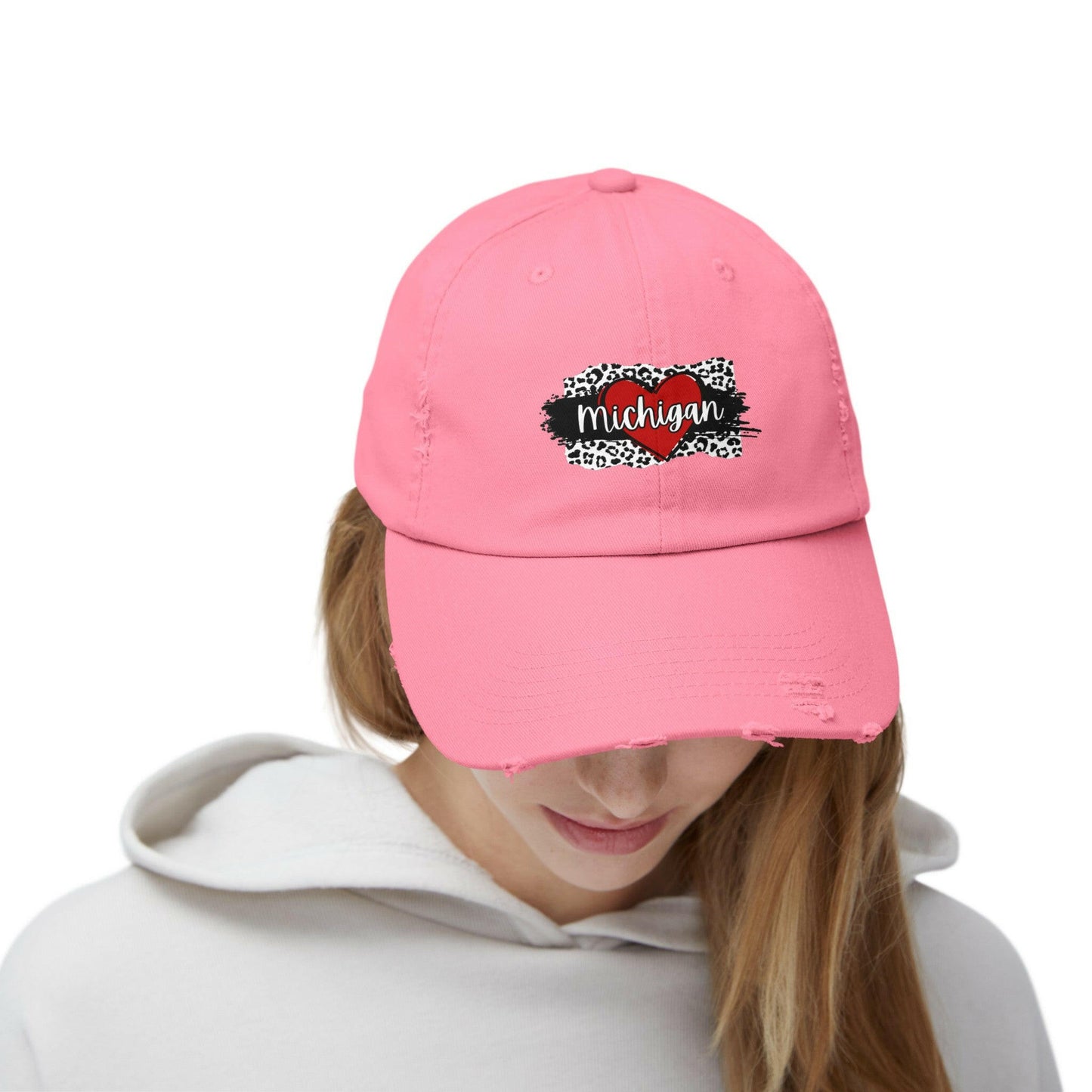 Wild at Heart Michigan Distressed Cap