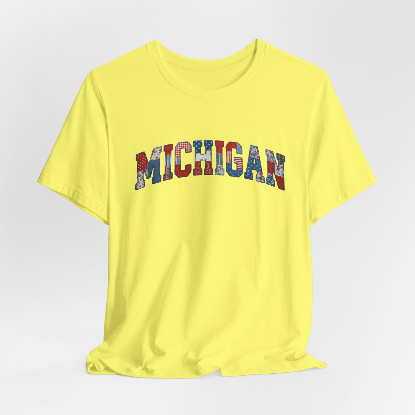 Michigan Patriotic Patchwork Tee