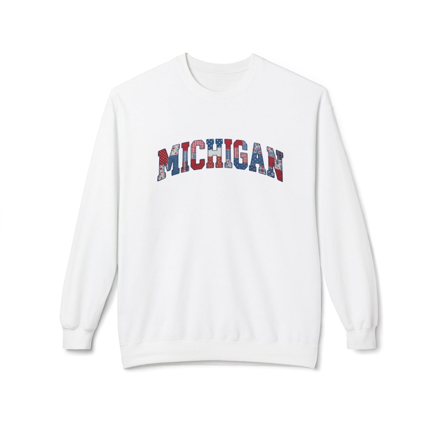 Michigan Patriotic Patchwork Sweatshirt