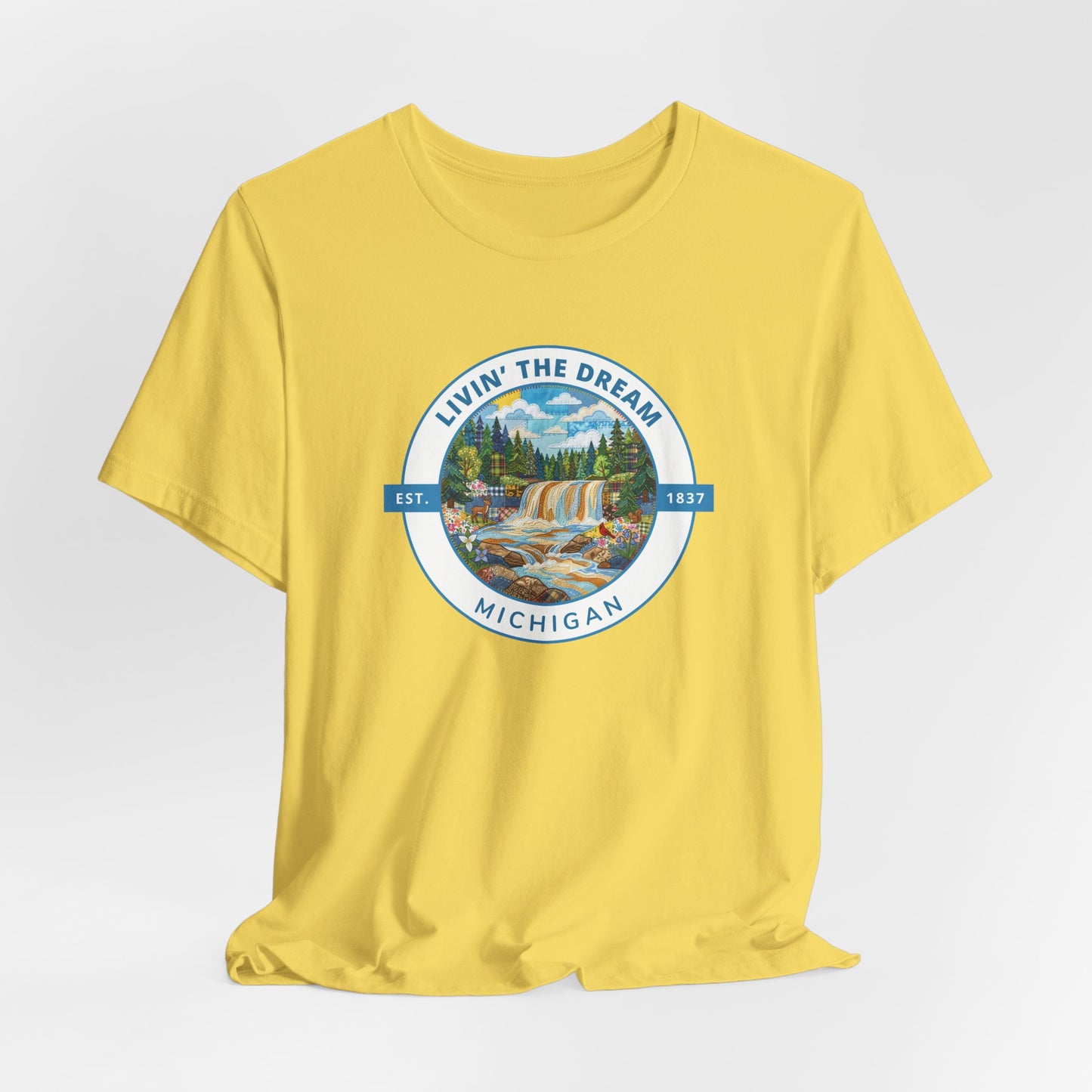 Michigan 'Livin' the Dream' Waterfall Scenic Tee