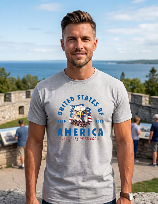 America 250th Anniversary Tee — United States Retro Eagle