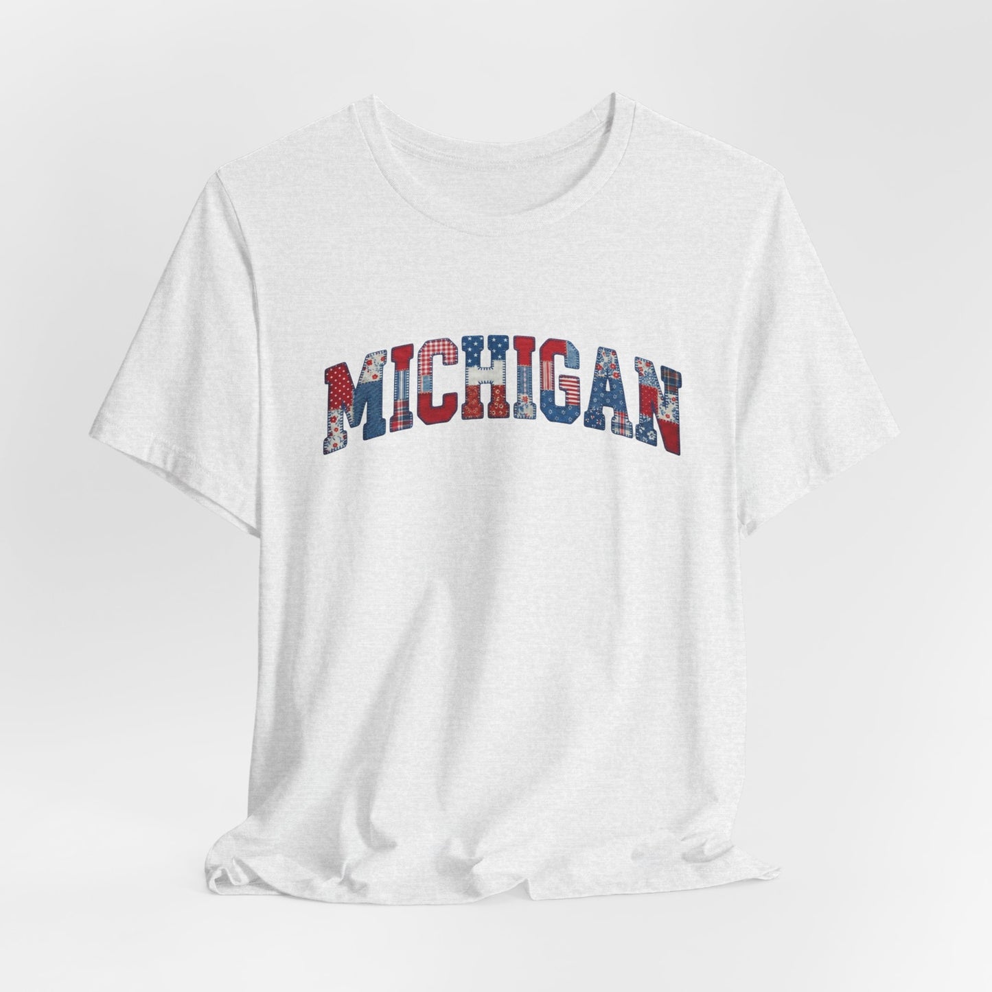 Michigan Patriotic Patchwork Tee