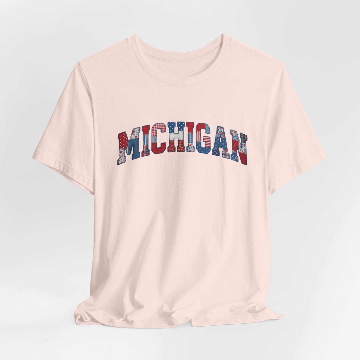 Michigan Patriotic Patchwork Tee