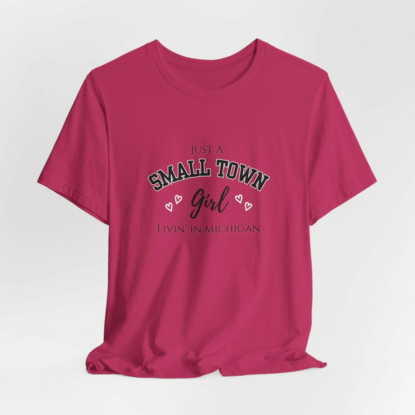 Small Town Girl - Livin' in Michigan Jersey Short Sleeve Tee
