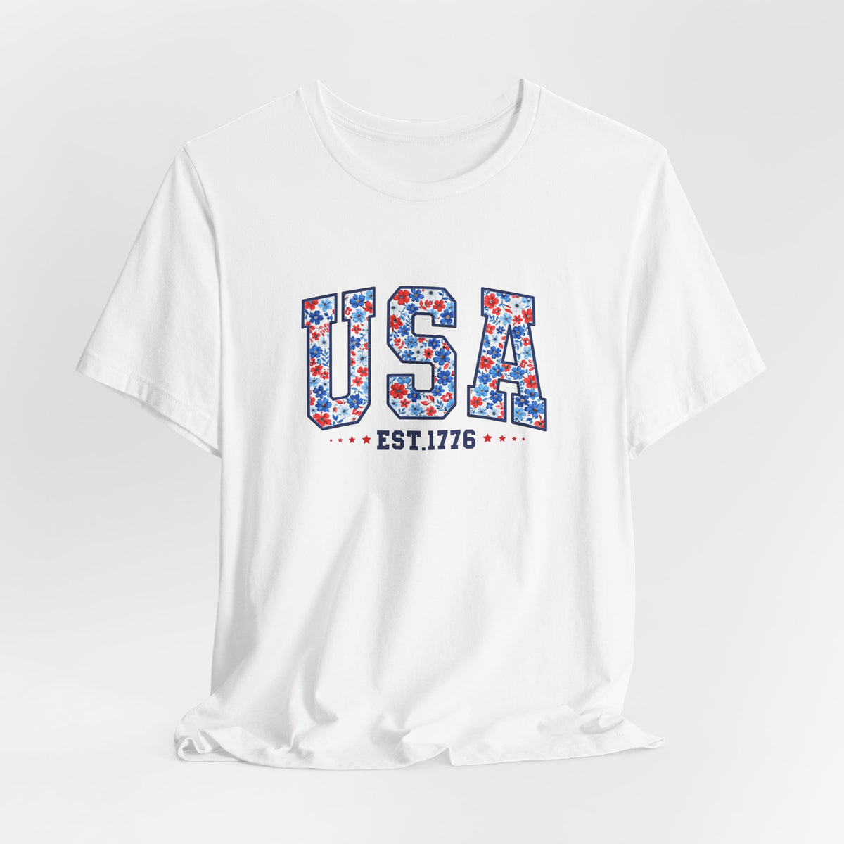 USA Floral Tee