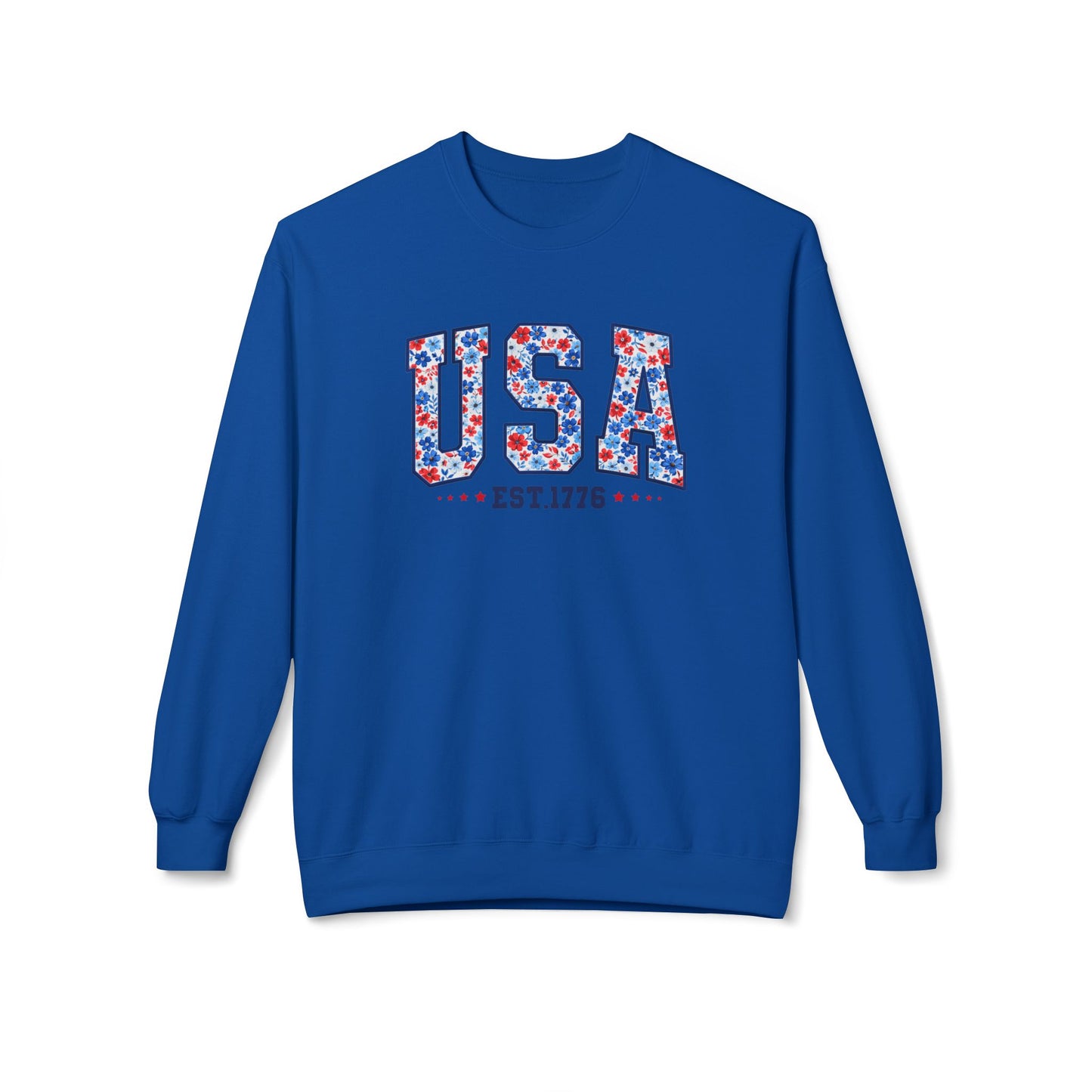 USA Floral Crewneck Sweatshirt