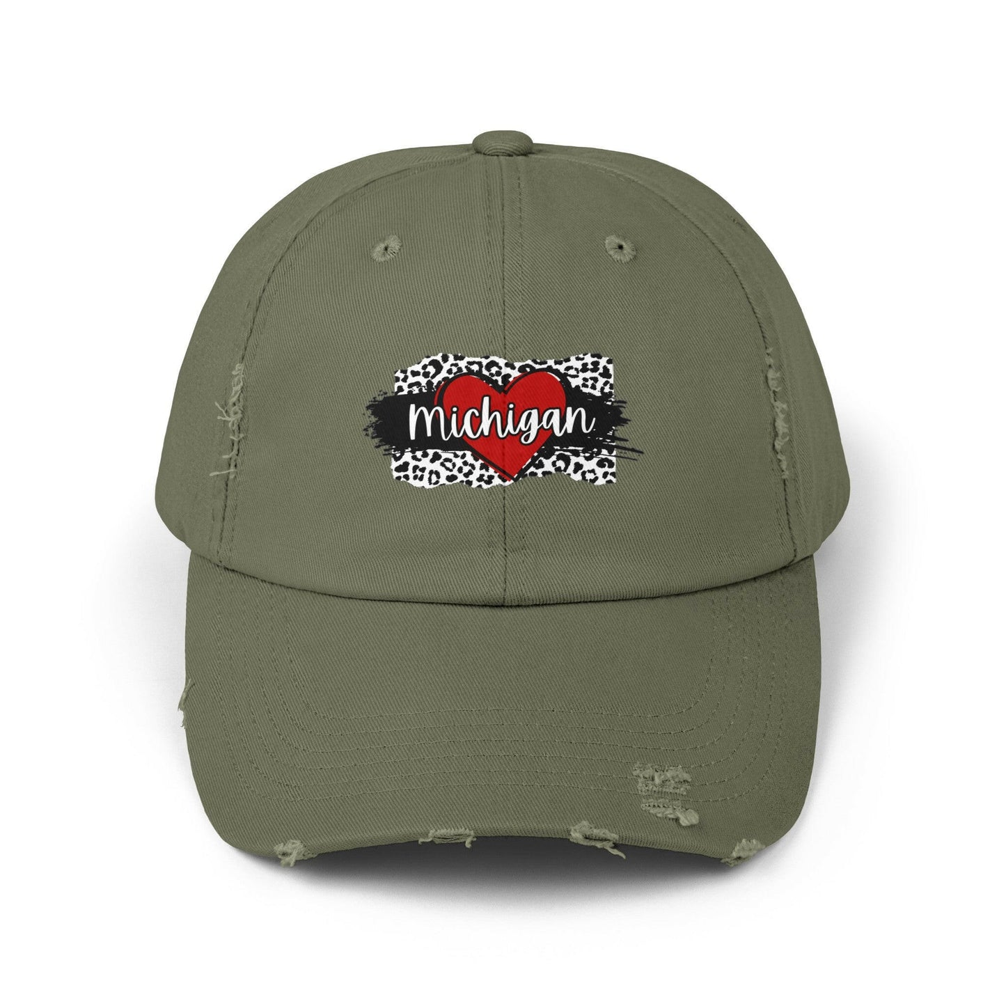 Wild at Heart Michigan Distressed Cap