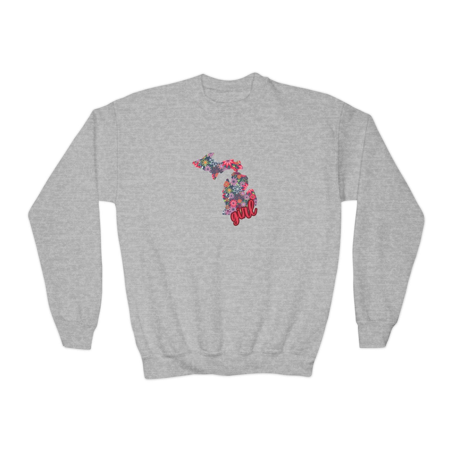 Lil' Michigan Girl Youth Crewneck Sweatshirt