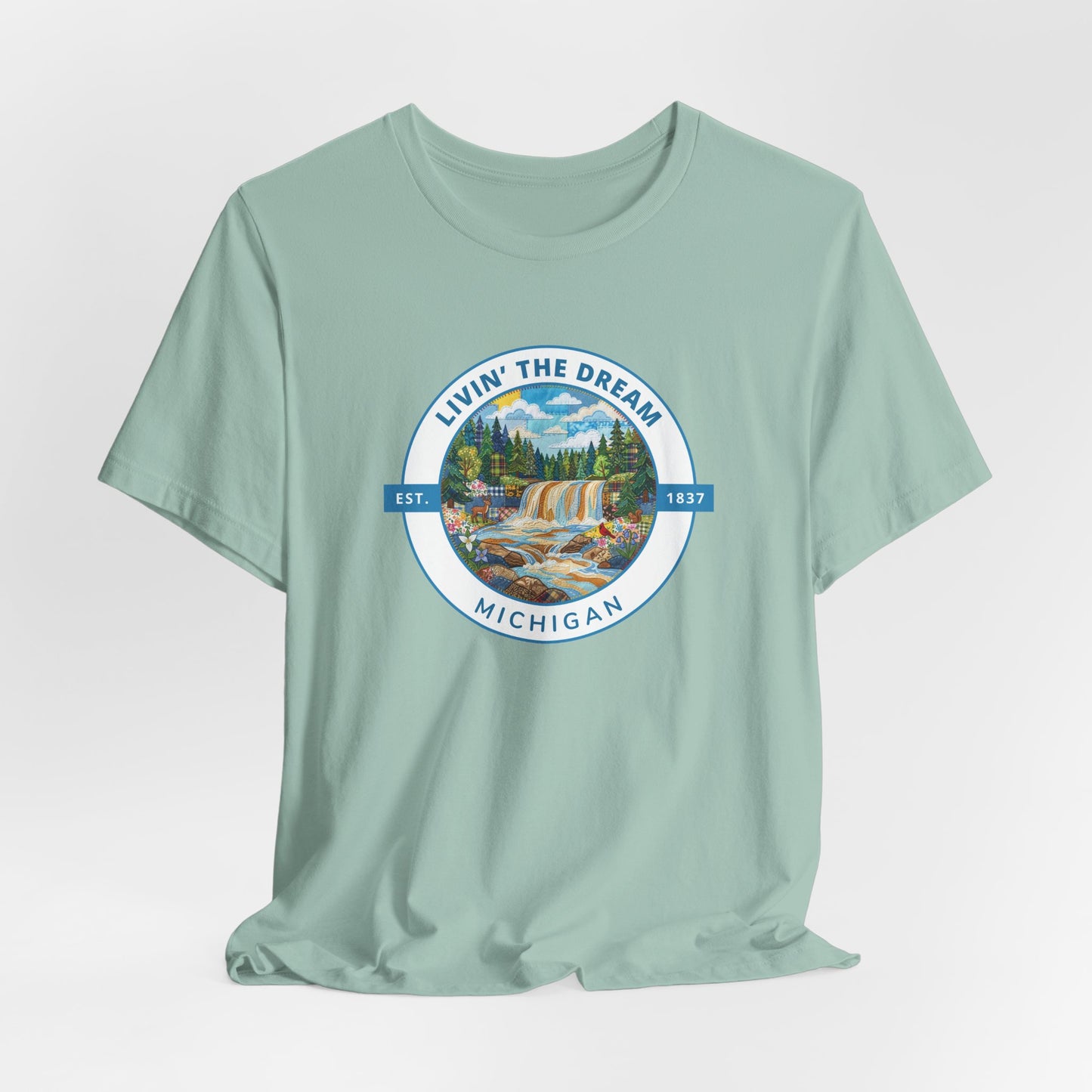 Michigan 'Livin' the Dream' Waterfall Scenic Tee