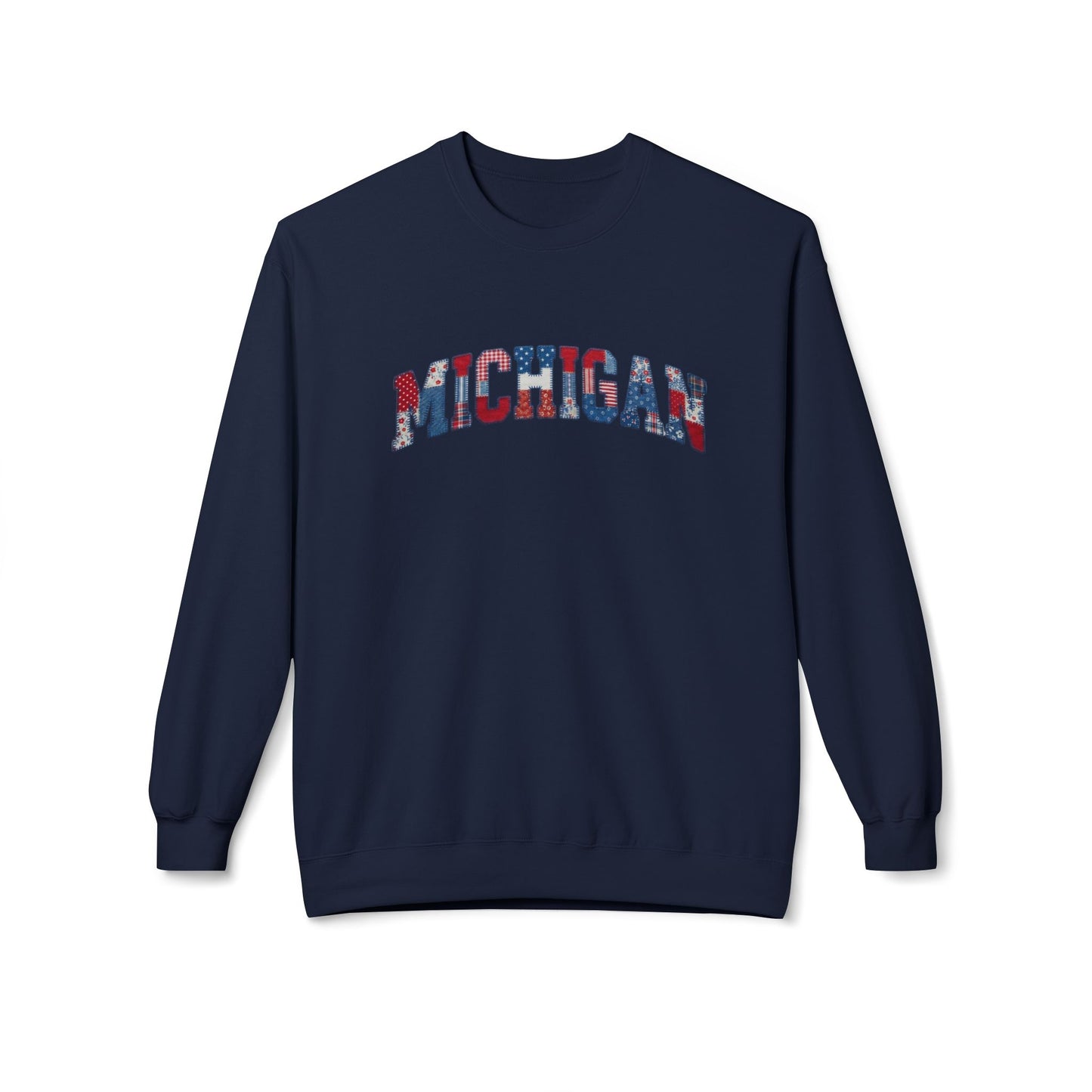 Michigan Patriotic Patchwork Sweatshirt