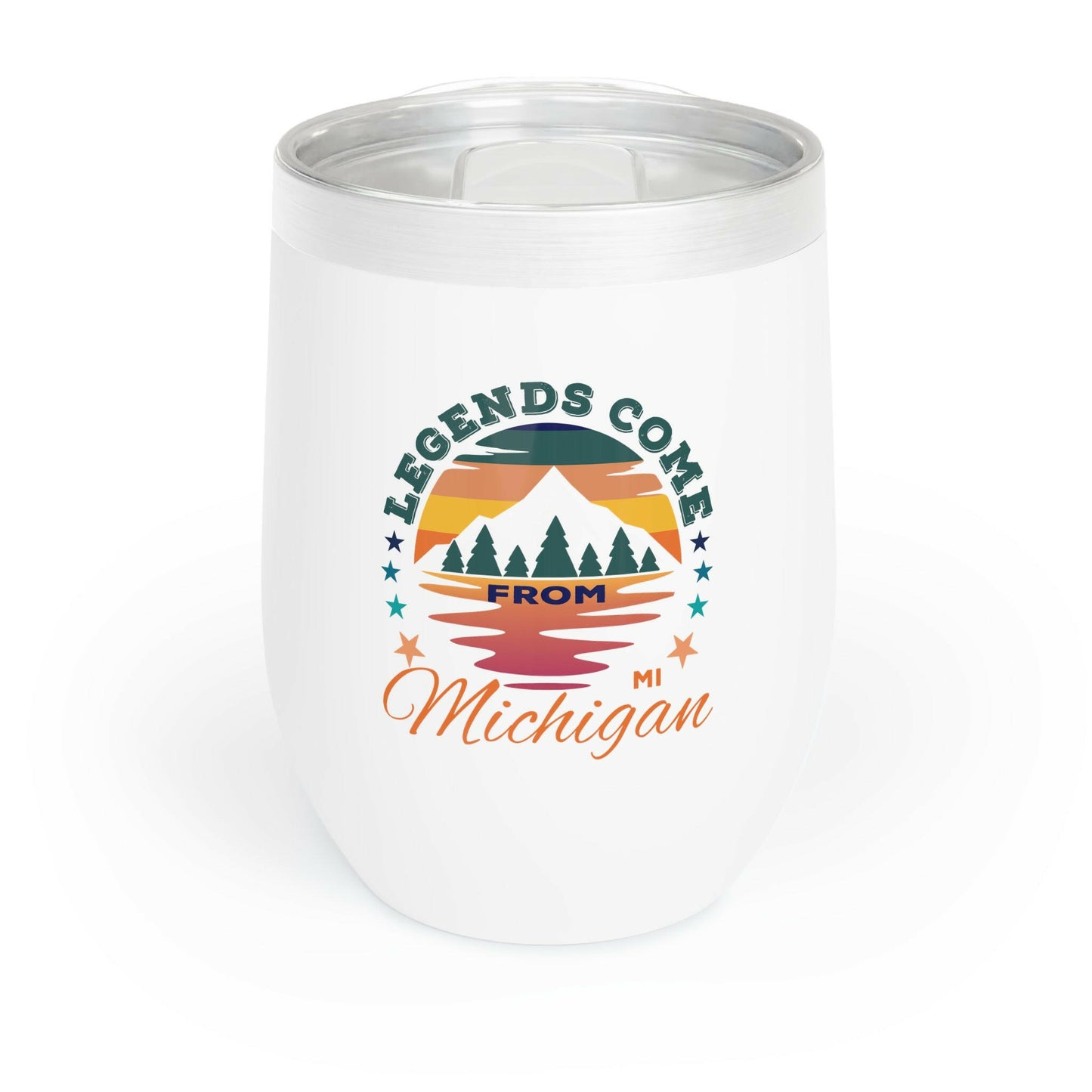 Legends Come from Michigan Chill Wine Tumbler