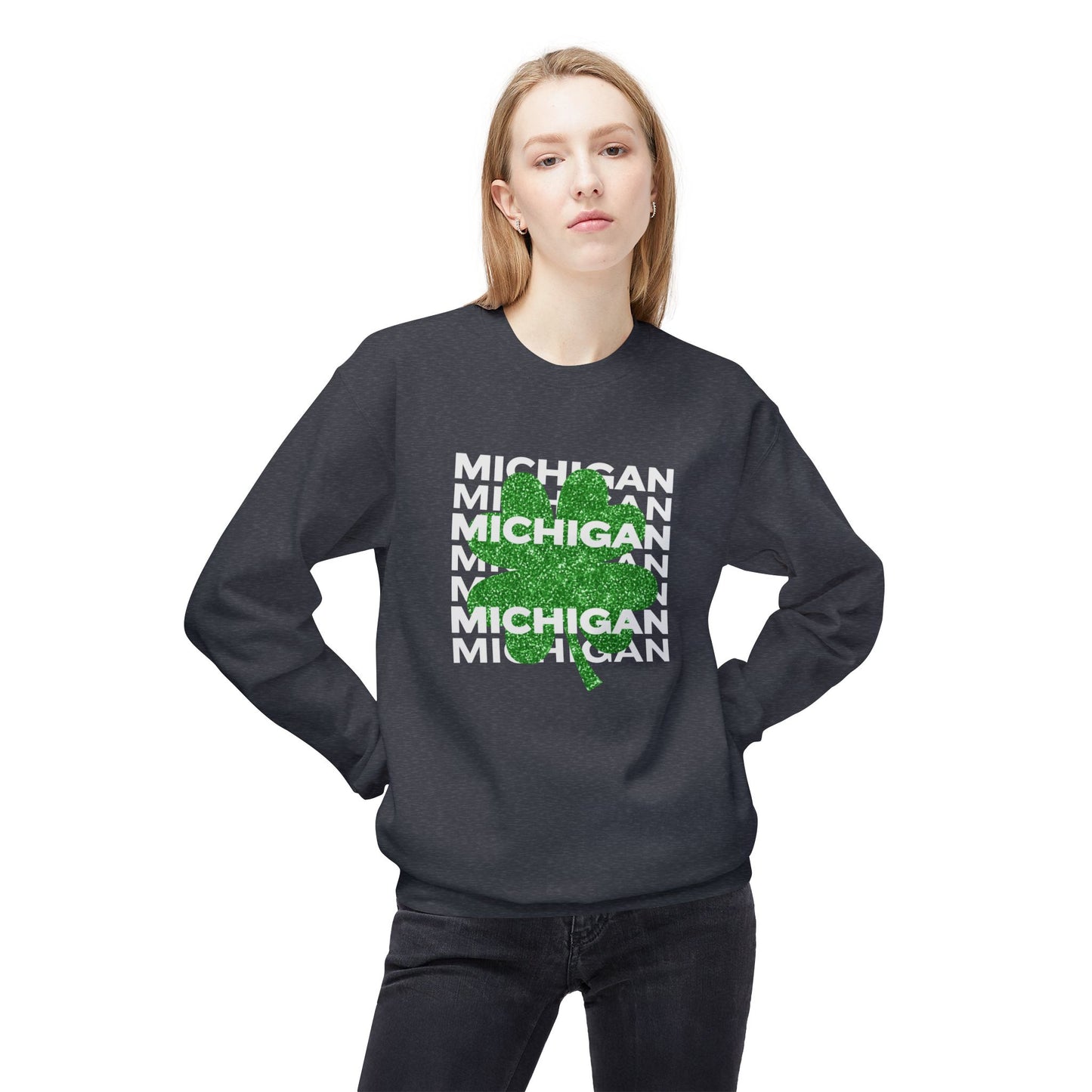 Lucky Looks Good on Michigan Sweatshirt