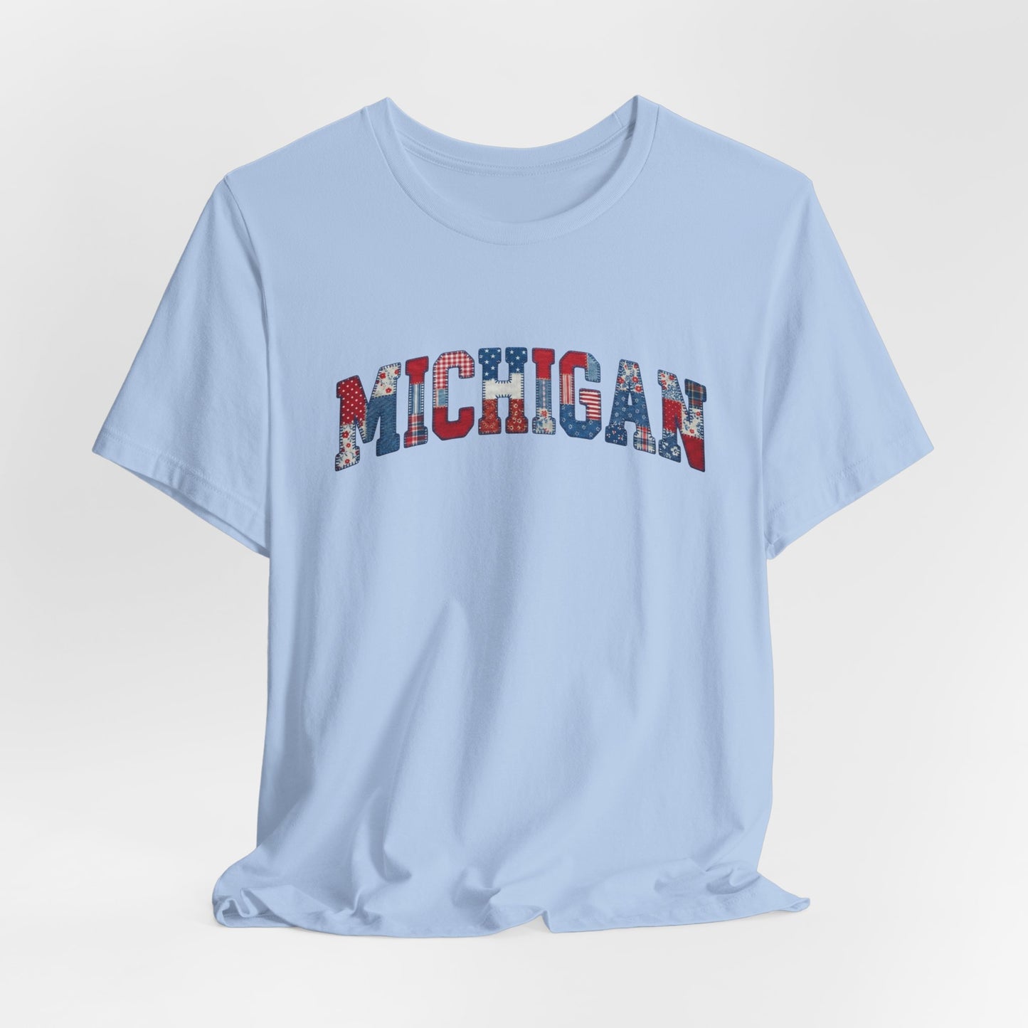 Michigan Patriotic Patchwork Tee