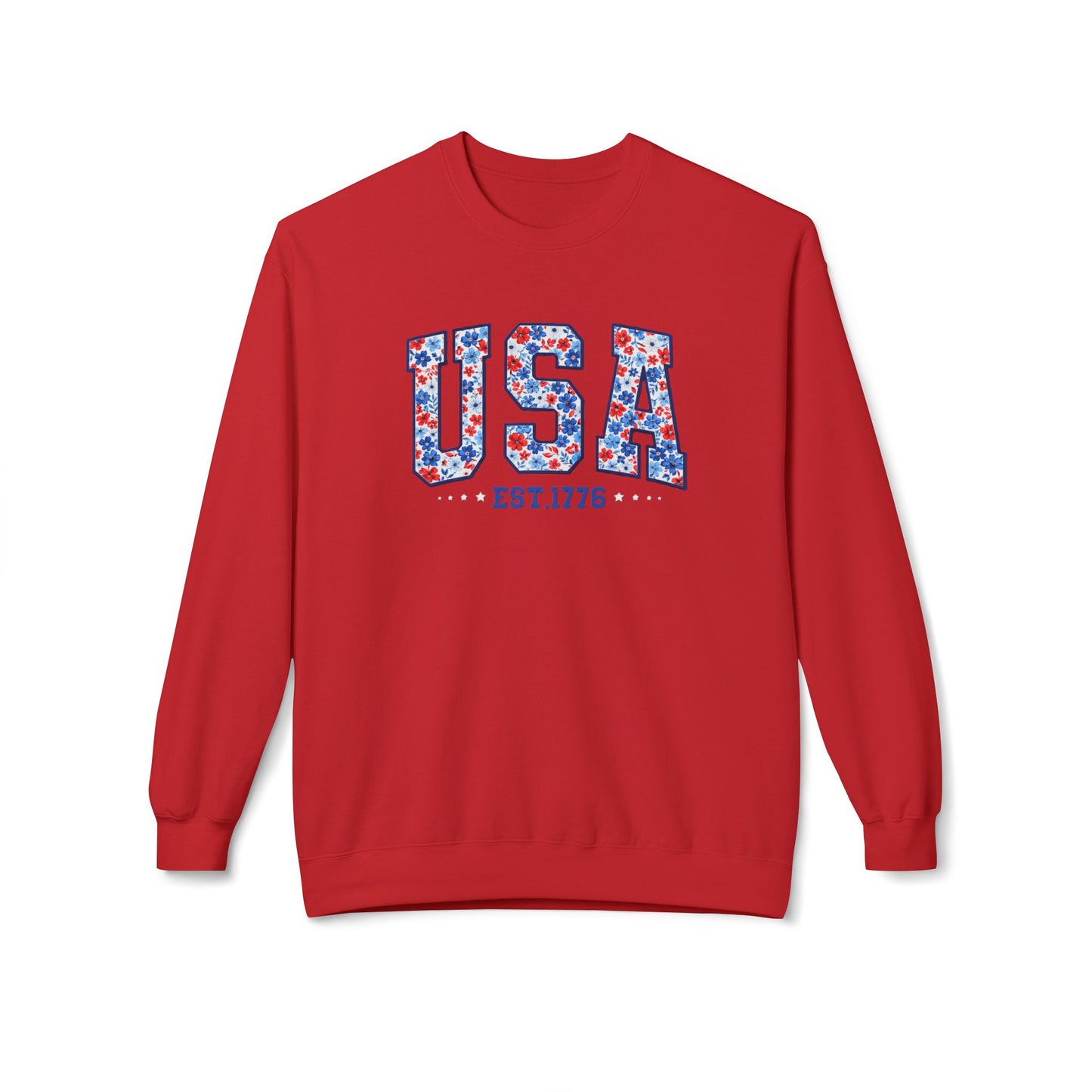 USA Floral Crewneck Sweatshirt