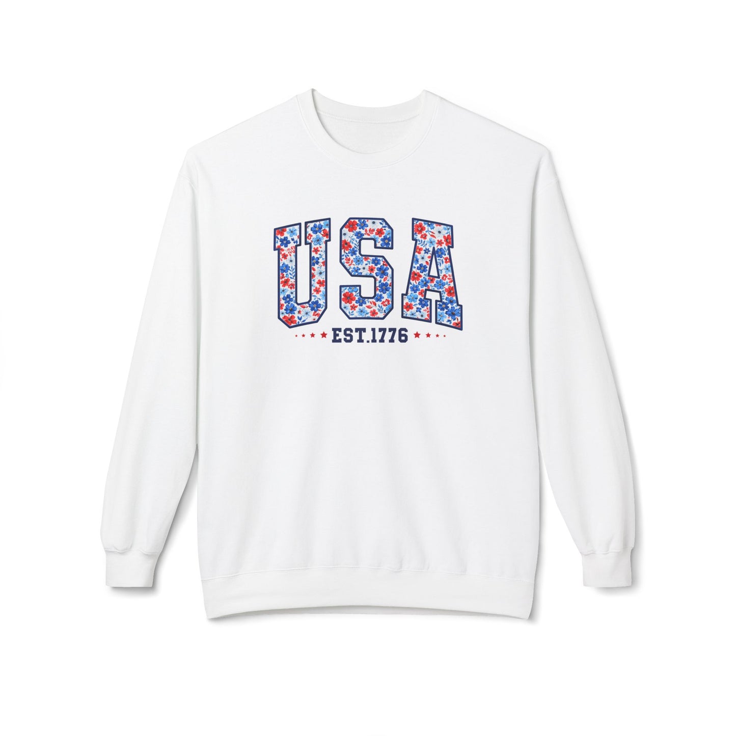 USA Floral Crewneck Sweatshirt