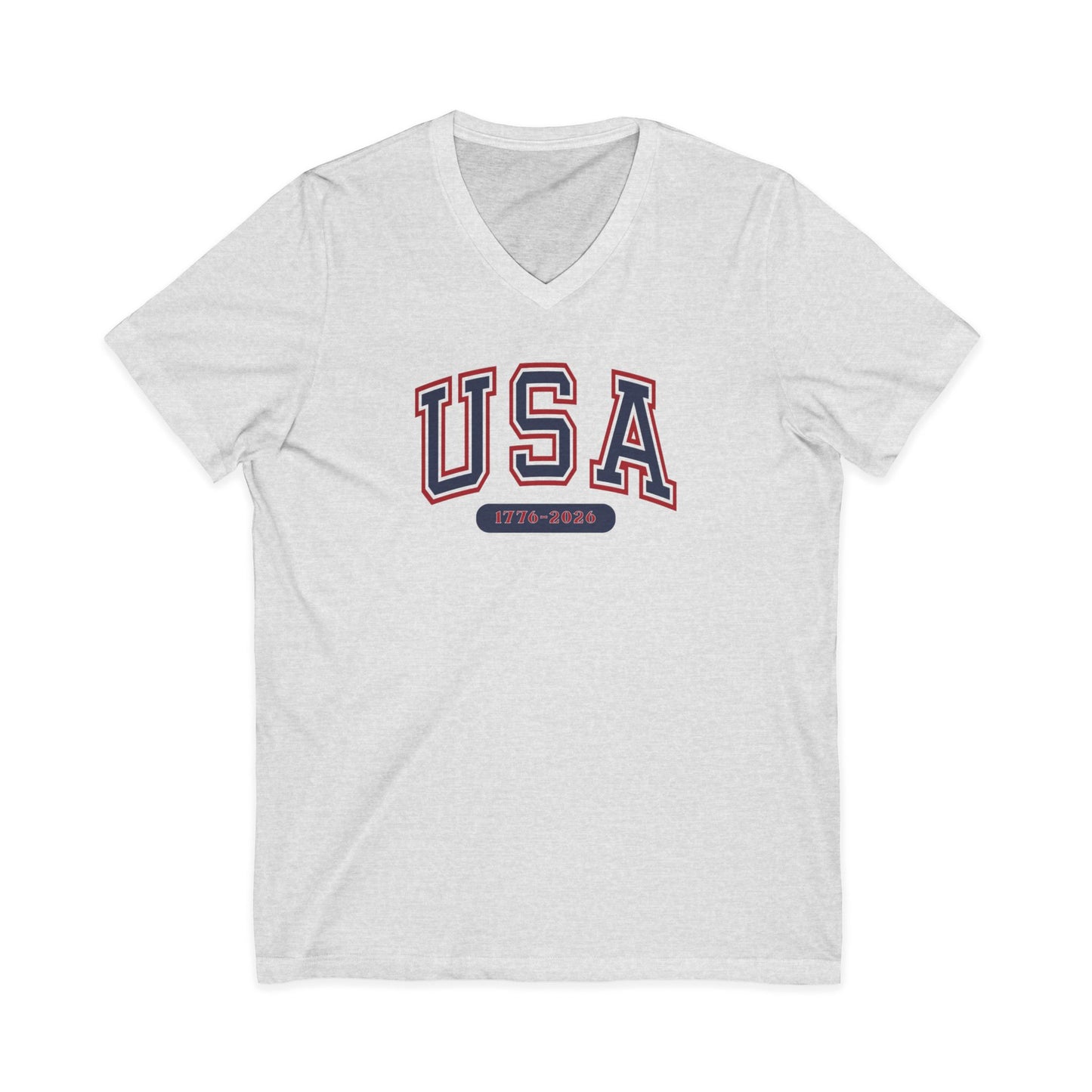 USA Retro Varsity V-Neck Tee