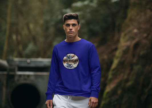 Michigan Antler & Hook Unisex Long Sleeve Tee
