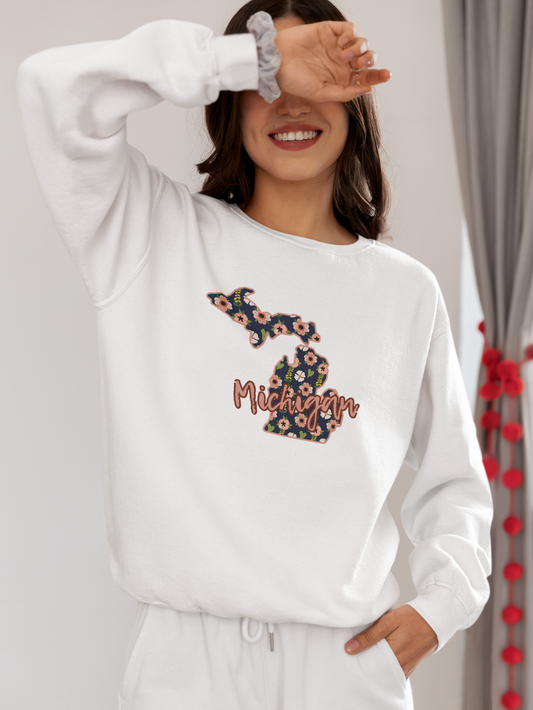 Bloom with Michigan Pride Sweatshirt