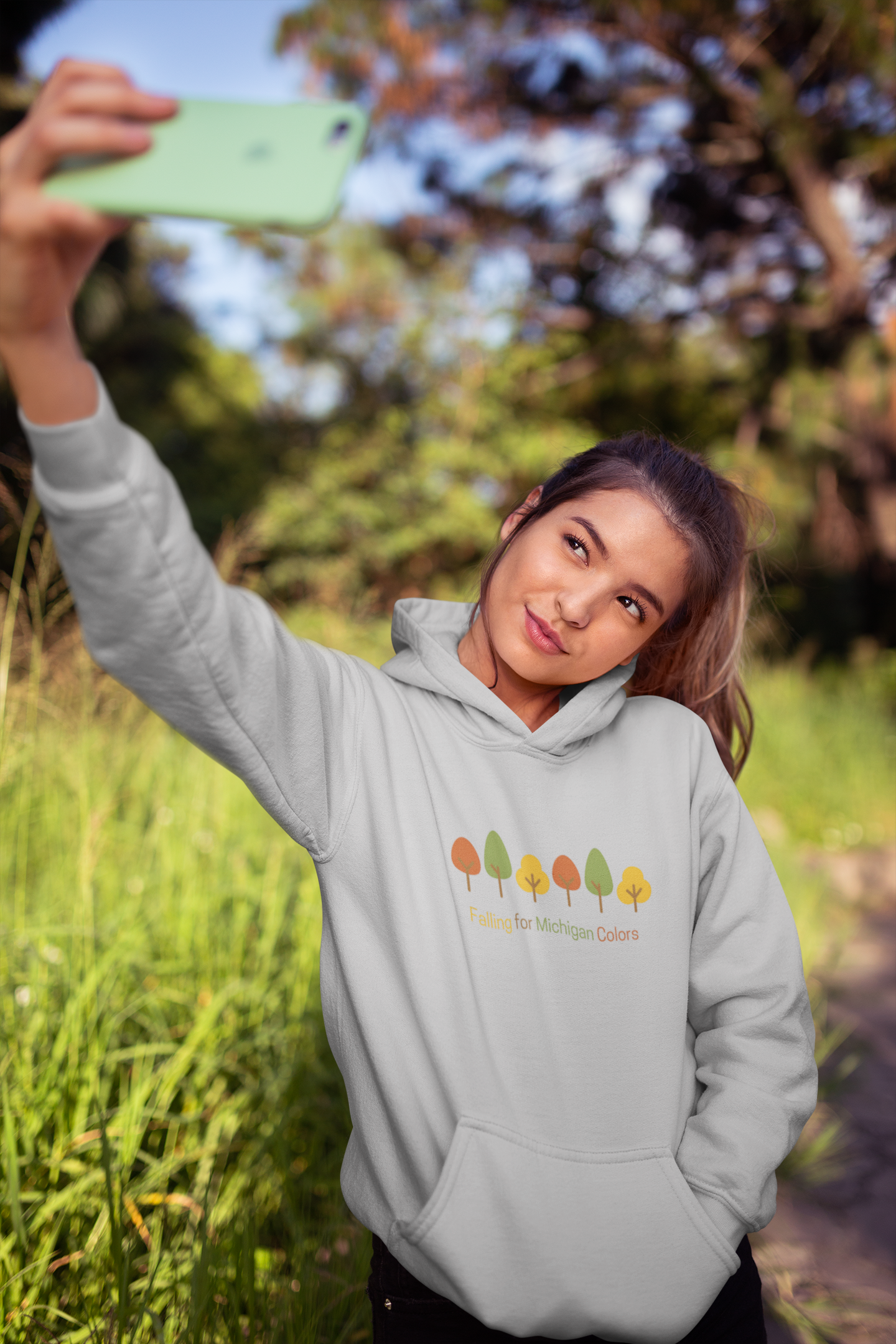 Falling for Michigan Colors Unisex Heavy Blend™ Hoodie