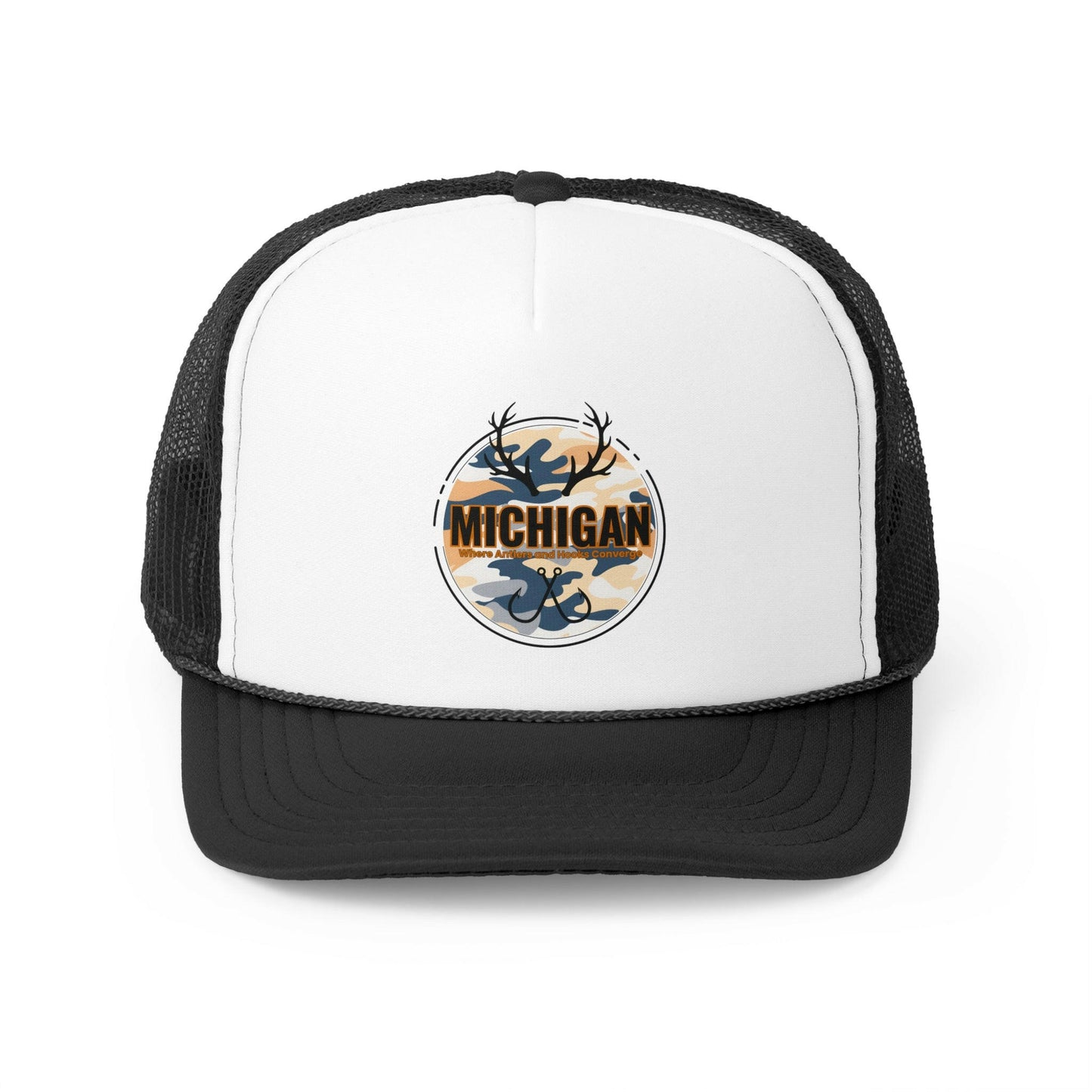 Michigan Antler and Hook Trucker Cap