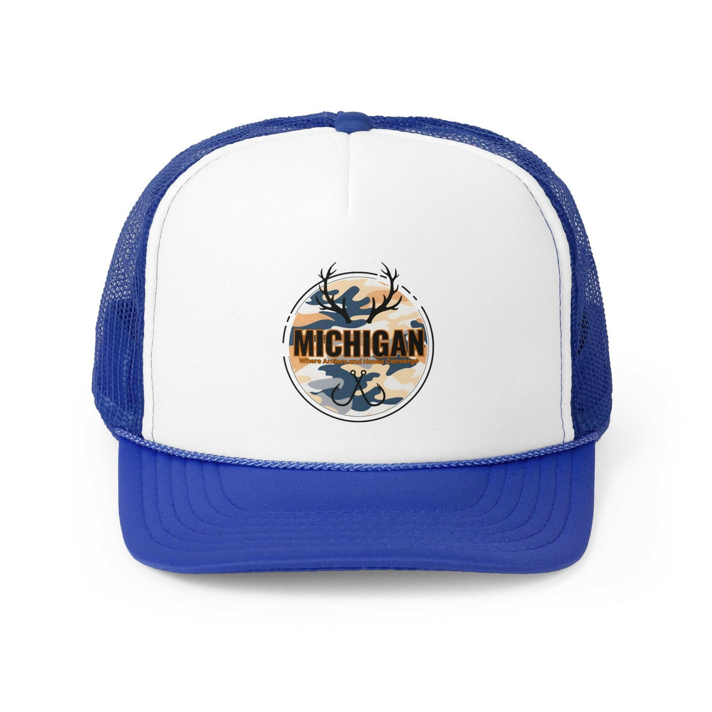 Michigan Antler and Hook Trucker Cap