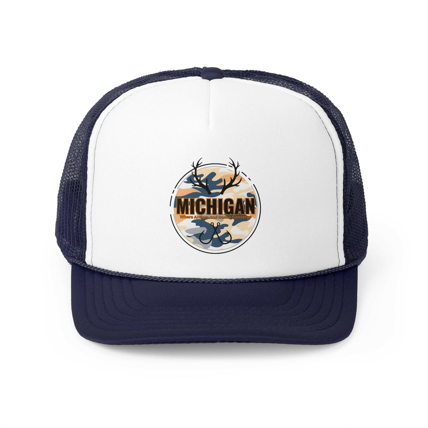 Michigan Antler and Hook Trucker Cap