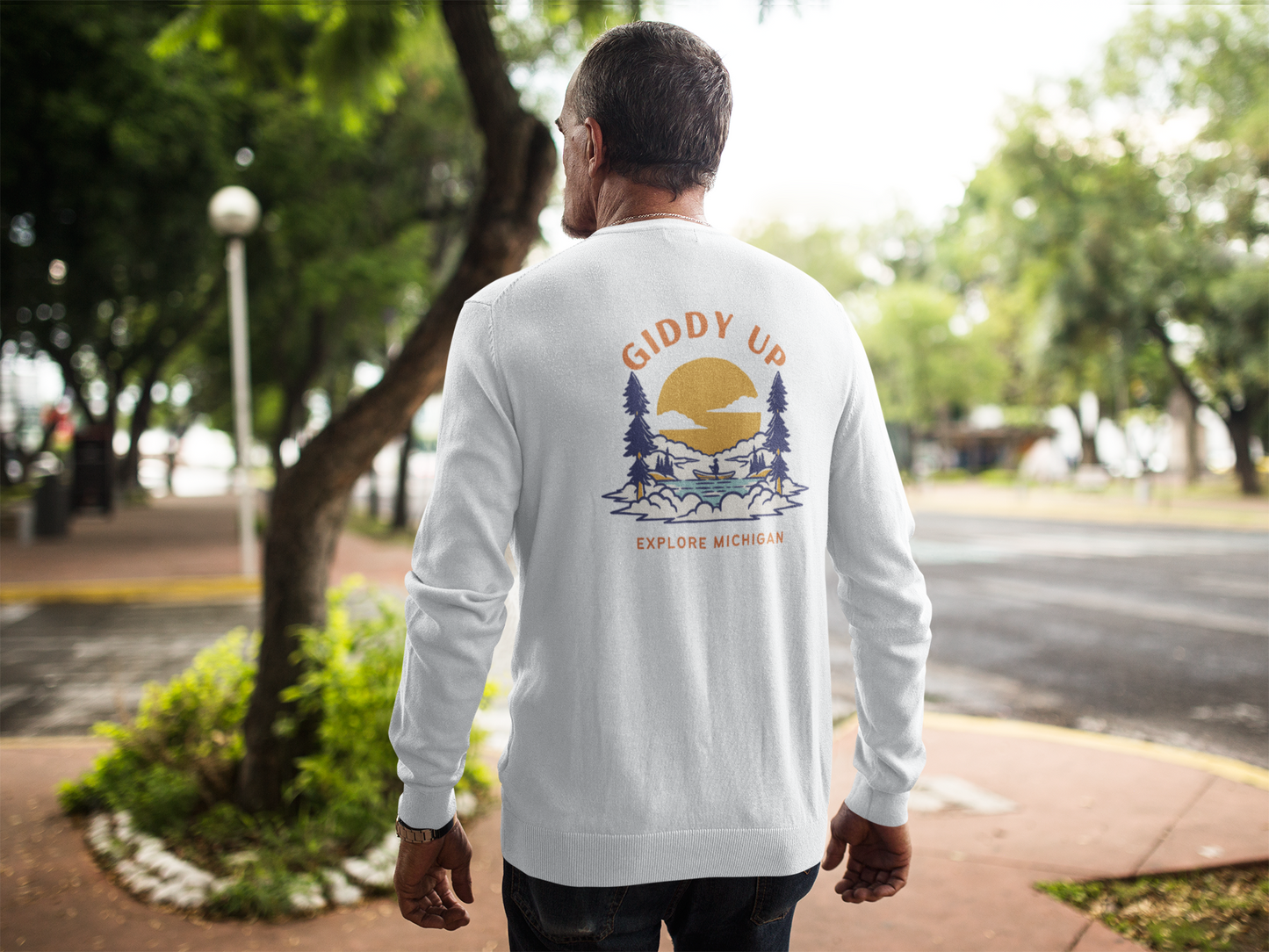 Giddy Up - Explore Michigan Unisex Long Sleeve Tee