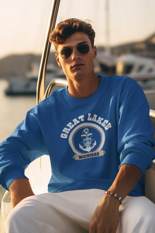 Anchored in Michigan Midweight Sweatshirt