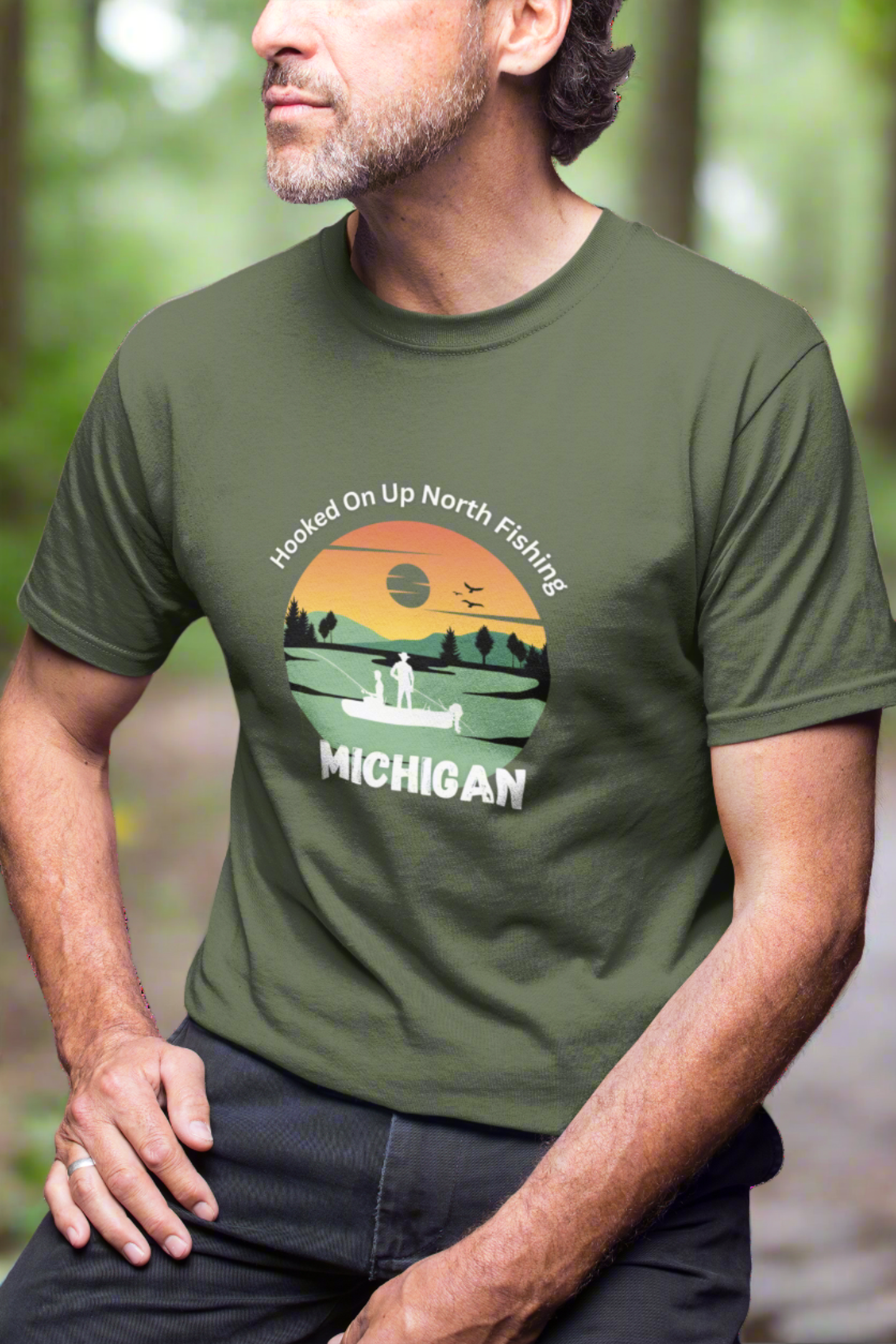 Hooked on Up North Fishing Tee