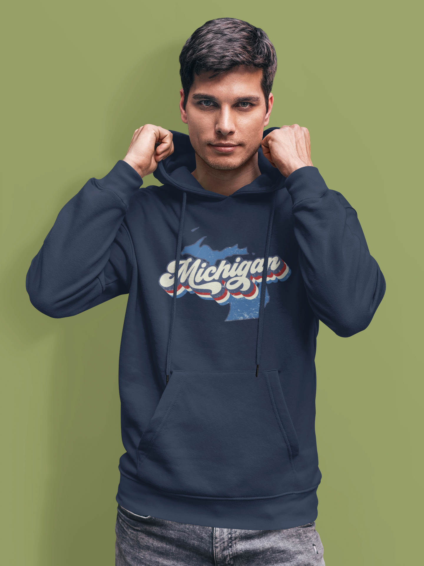 Vintage Michigan Pride Unisex Heavy Blend™ Hoodie