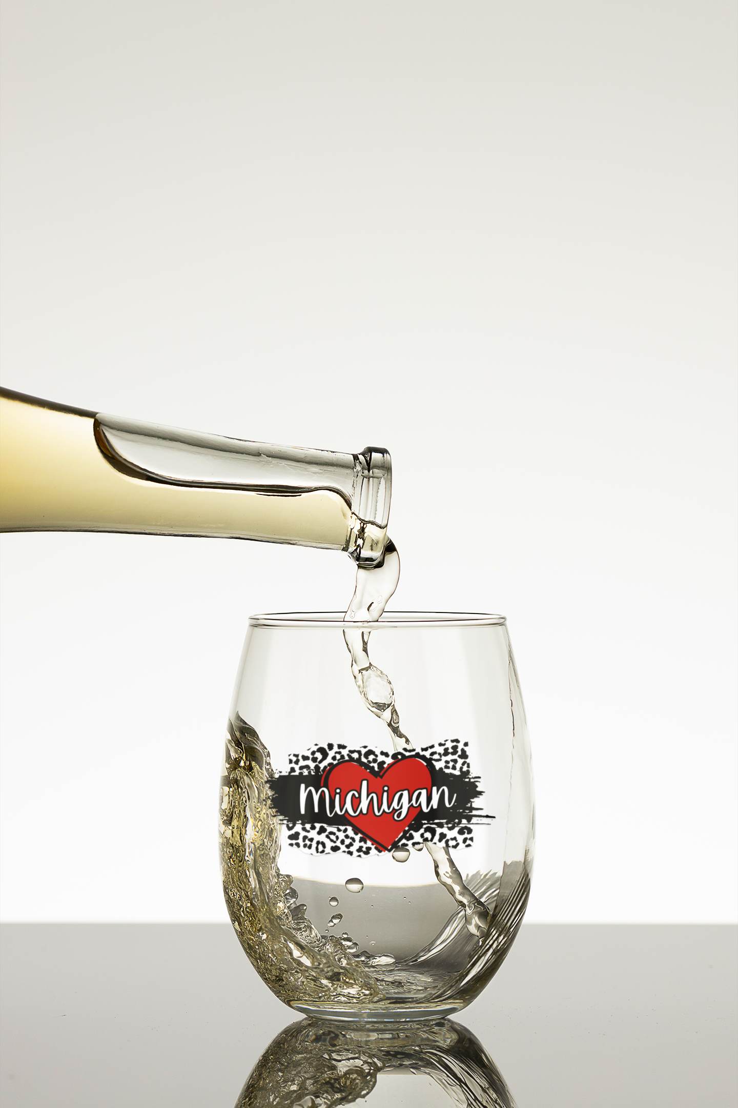 Wild at Heart Stemless Wine Glass, 11.75oz