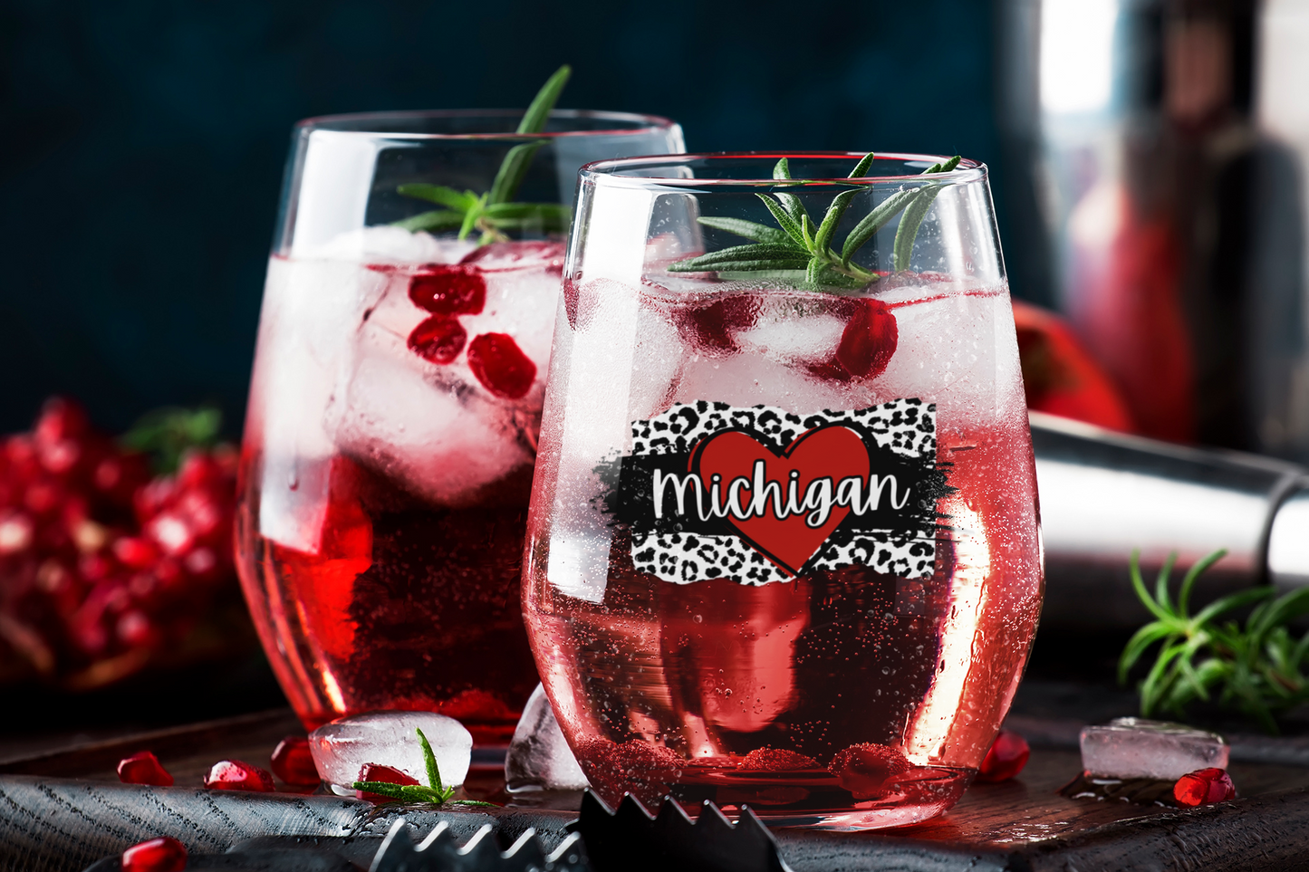 Wild at Heart Stemless Wine Glass, 11.75oz